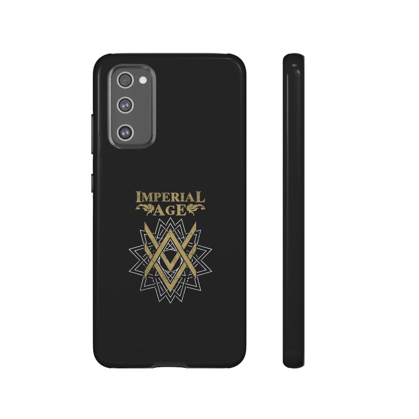 SUMMER COLLECTION - Tough Samsung Galaxy Case Black (Gold-White Print)