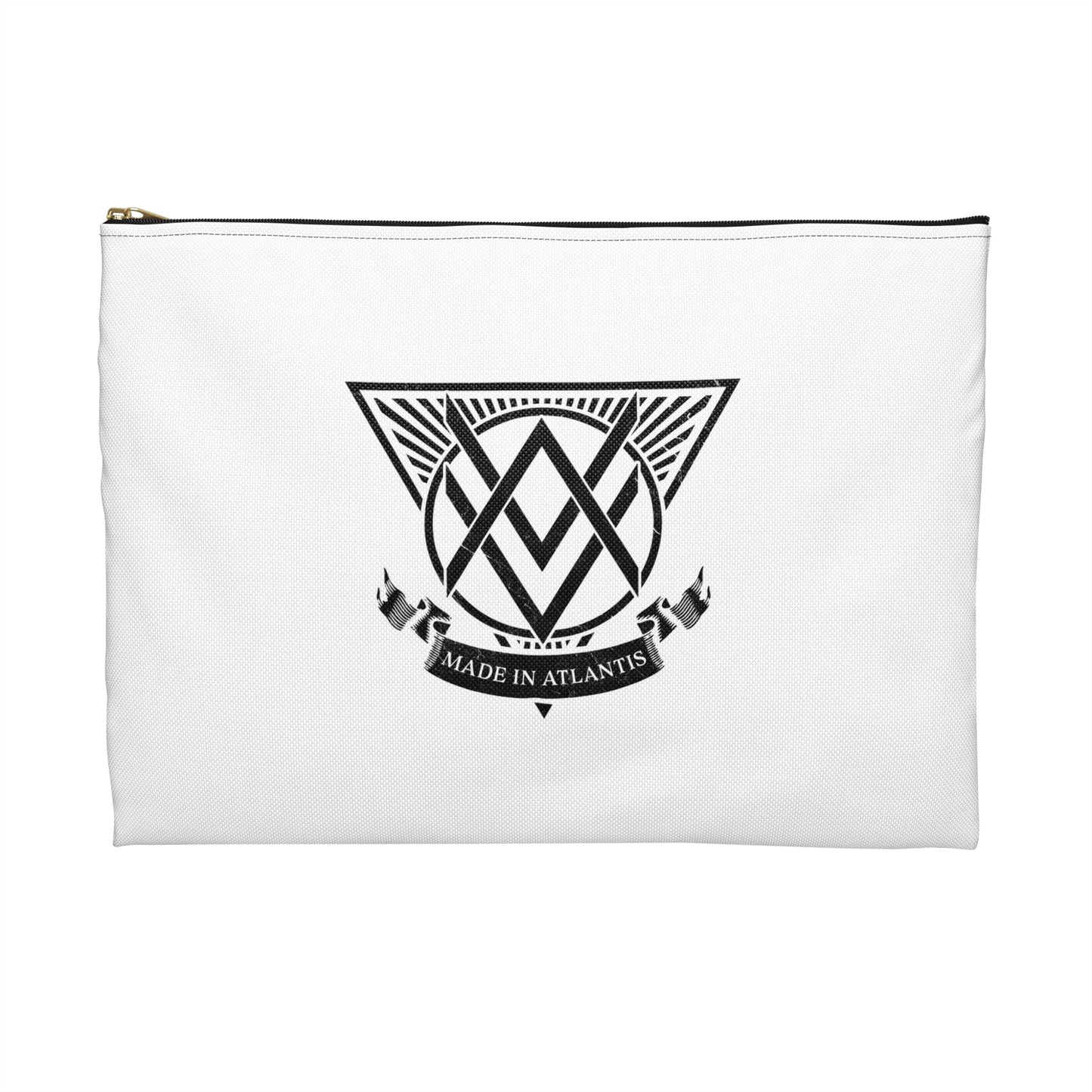 SUMMER COLLECTION - Accessory Pouch White (Black Print)