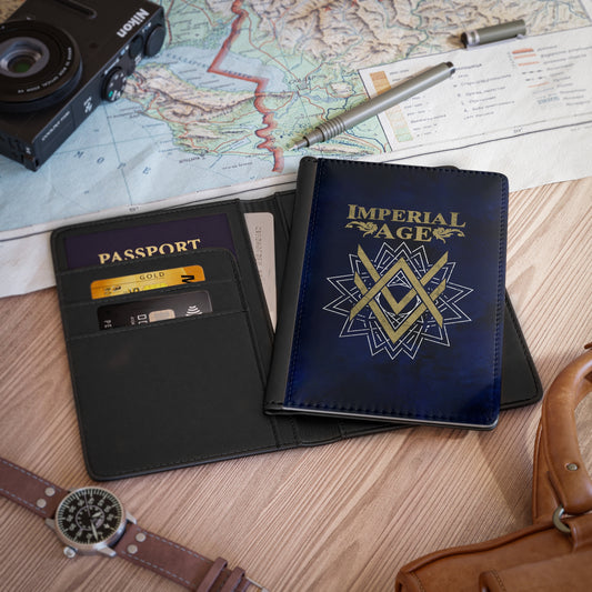 SUMMER COLLECTION - Passport Cover Navy (Gold-White Print)