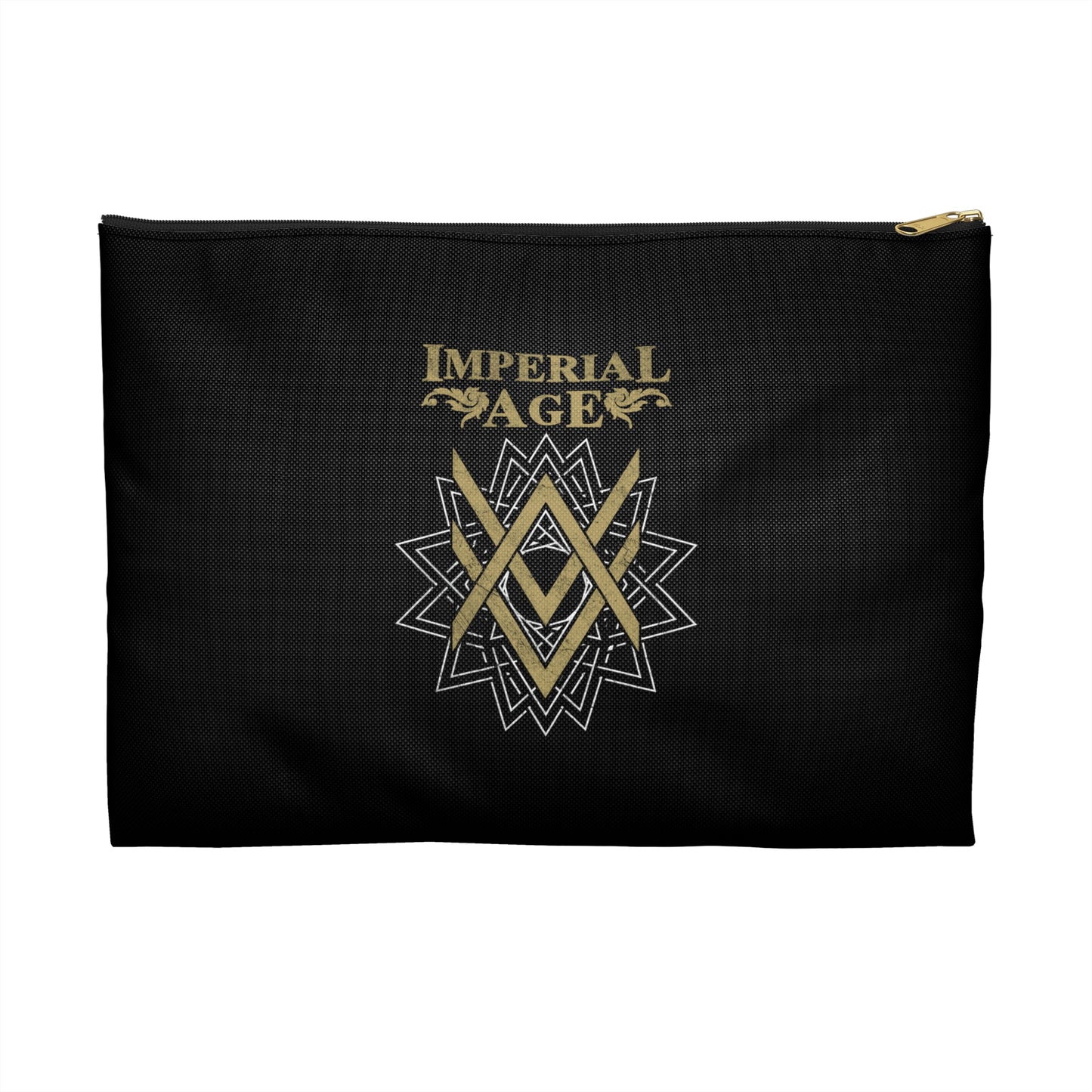 SUMMER COLLECTION - Accessory Pouch Black (Gold-White Print)