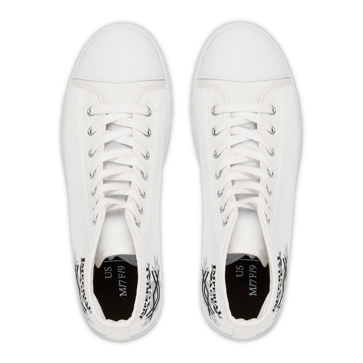 SUMMER COLLECTION - Women's Sneakers White (Black Print)