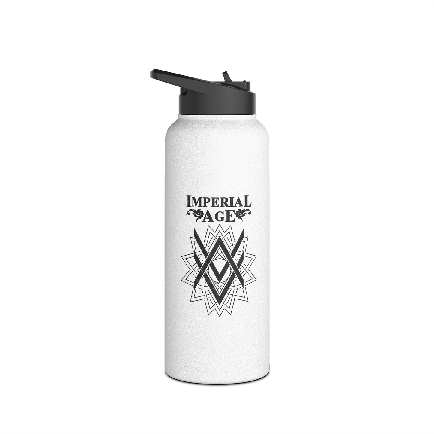 SUMMER COLLECTION - Steel Water Bottle White (BlackPrint)