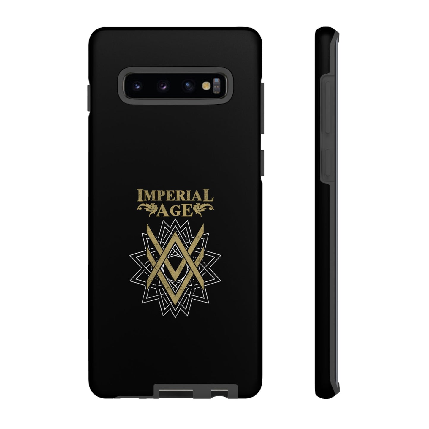 SUMMER COLLECTION - Tough Samsung Galaxy Case Black (Gold-White Print)