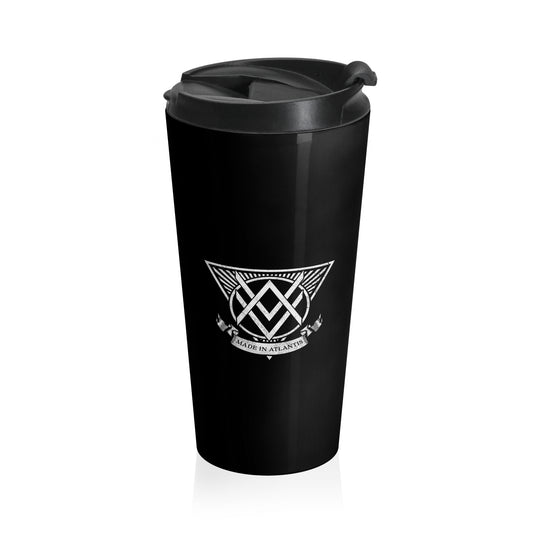 SUMMER COLLECTION - Stainless Steel Travel Mug White (Black Print)