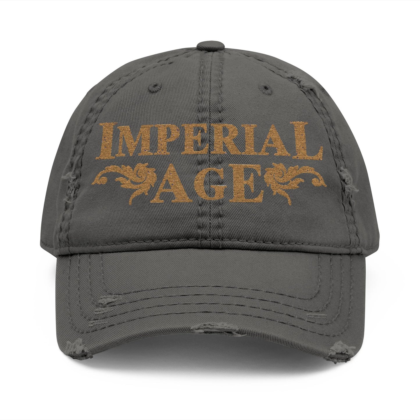 SUMMER COLLECTION - Distressed Cap (Gold Embroidery)