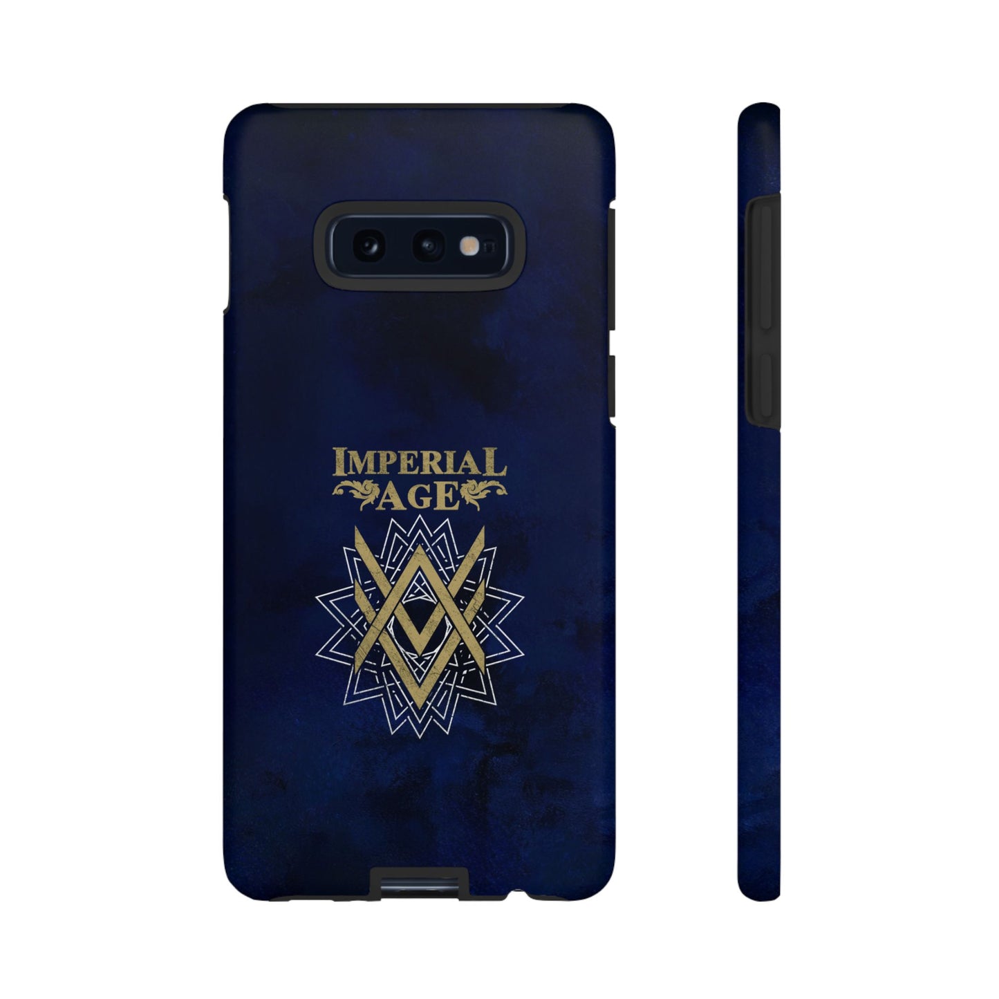SUMMER COLLECTION - Tough Samsung Galaxy Case Navy (Gold-White Print)