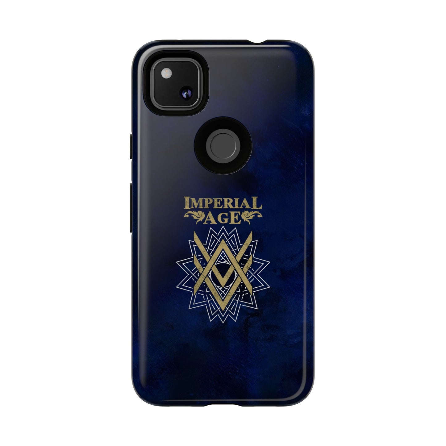 SUMMER COLLECTION - Tough Google Pixel Case Navy (Gold-White Print)
