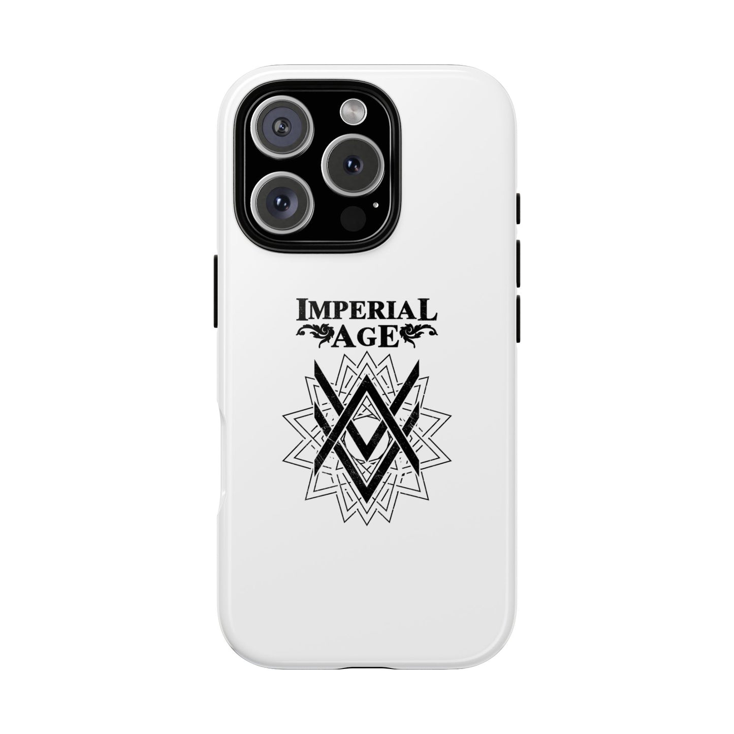 SUMMER COLLECTION - Tough iPhone Case White (Black Print)