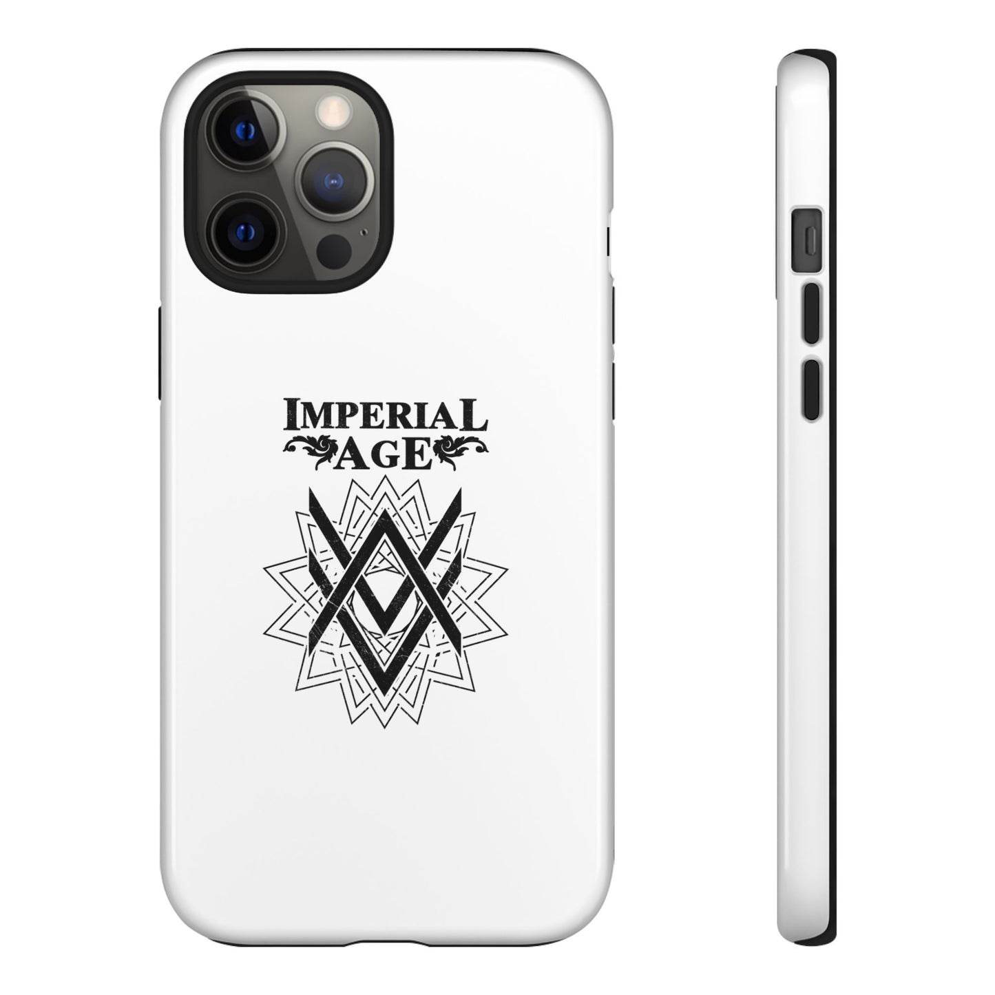 SUMMER COLLECTION - Tough iPhone Case White (Black Print)