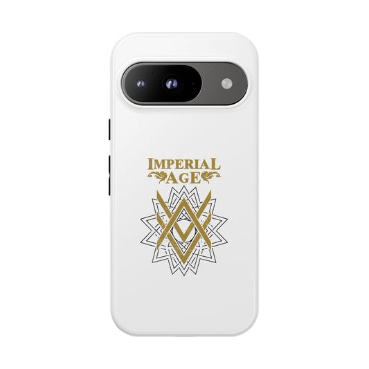 SUMMER COLLECTION - Tough Google Pixel Case White (Gold-White Print)