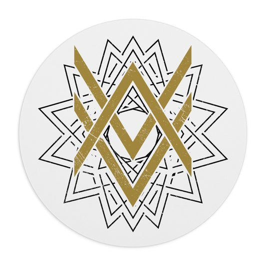 SUMMER COLLECTION - Mouse Pad White (Gold-Black Print)