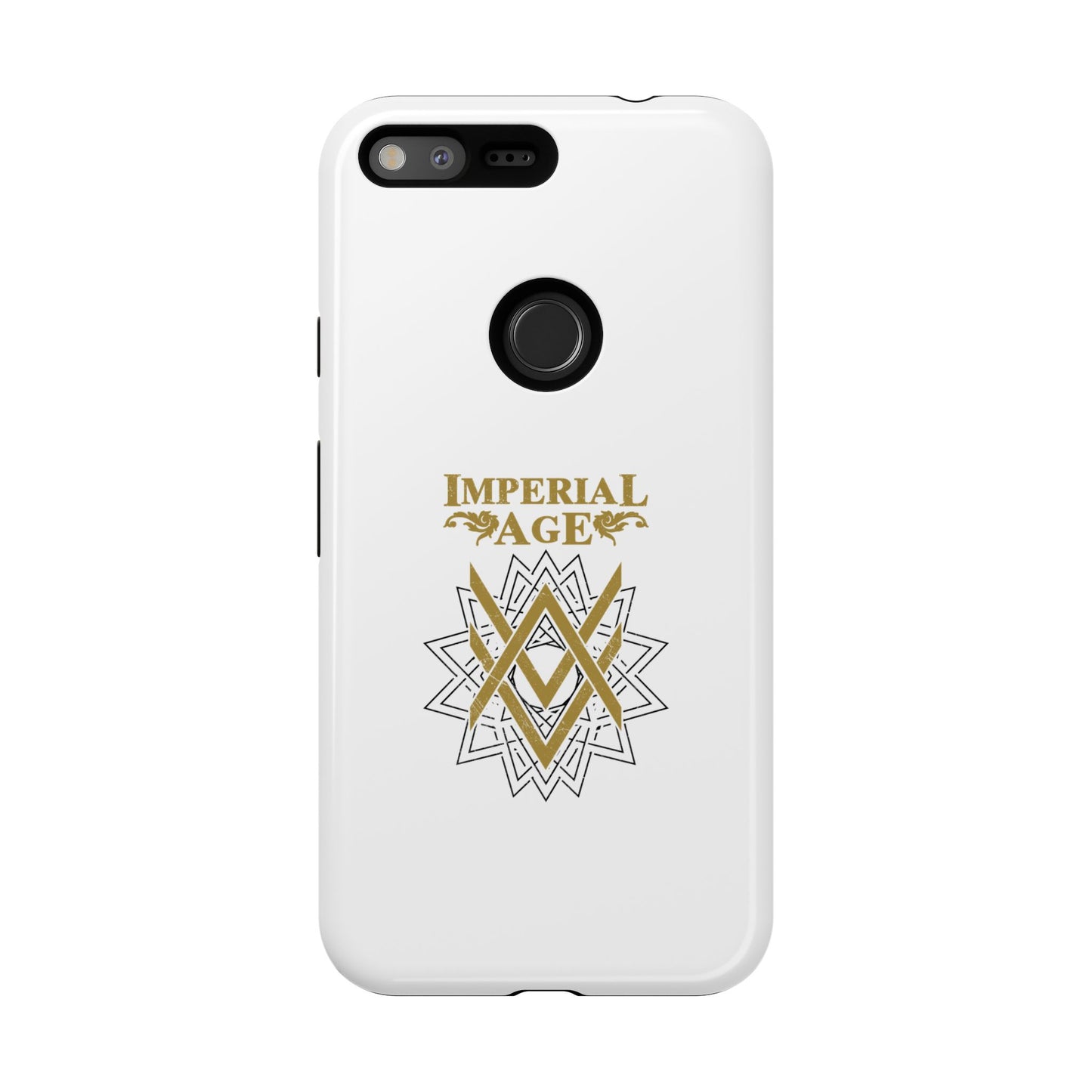 SUMMER COLLECTION - Tough Google Pixel Case White (Gold-White Print)