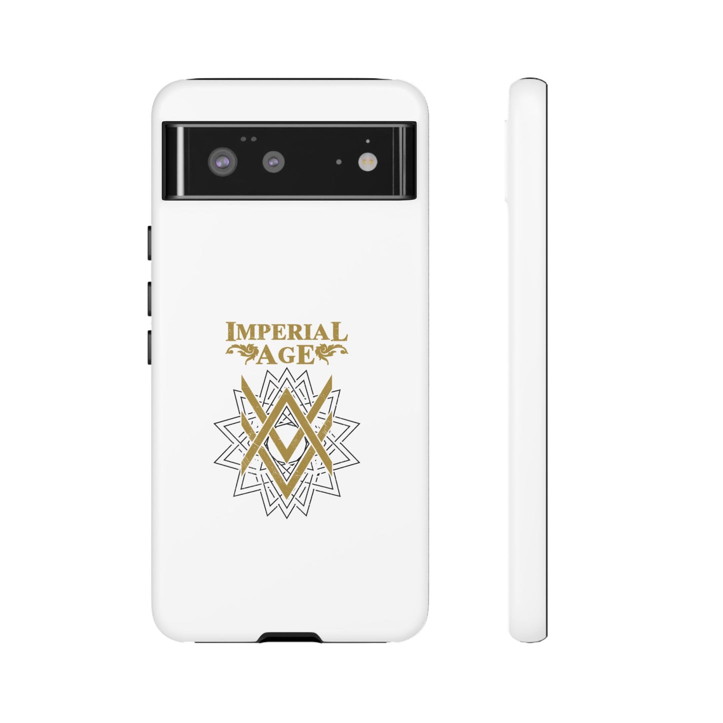 SUMMER COLLECTION - Tough Google Pixel Case White (Gold-White Print)