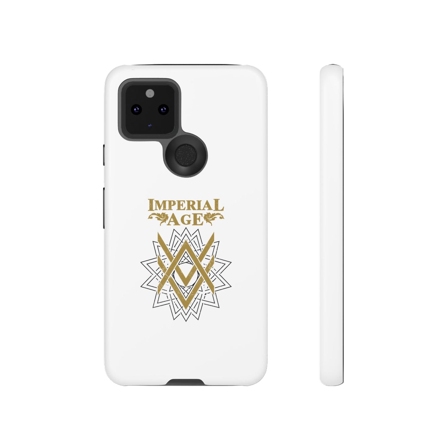 SUMMER COLLECTION - Tough Google Pixel Case White (Gold-White Print)
