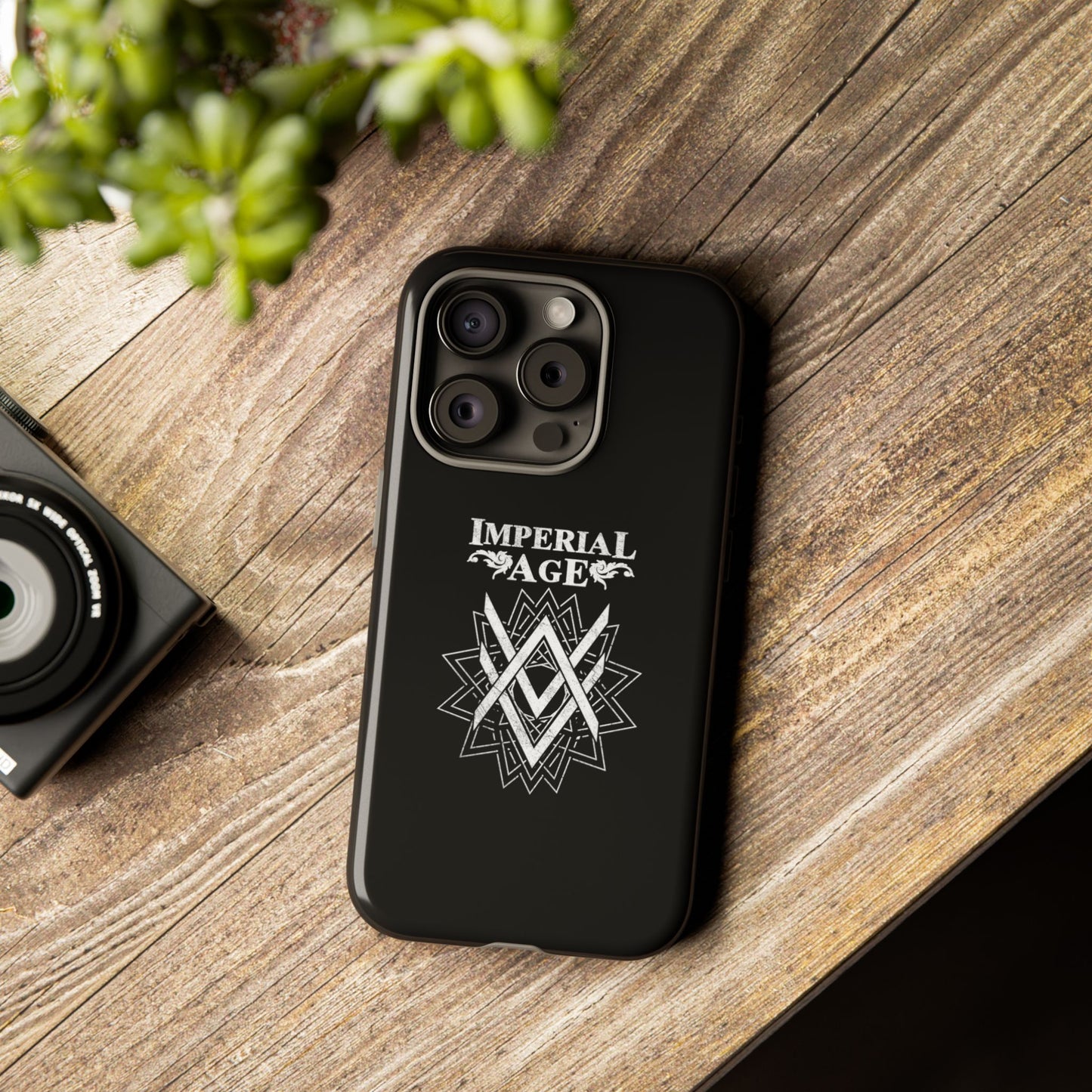 SUMMER COLLECTION - Tough iPhone Case Black (White Print)