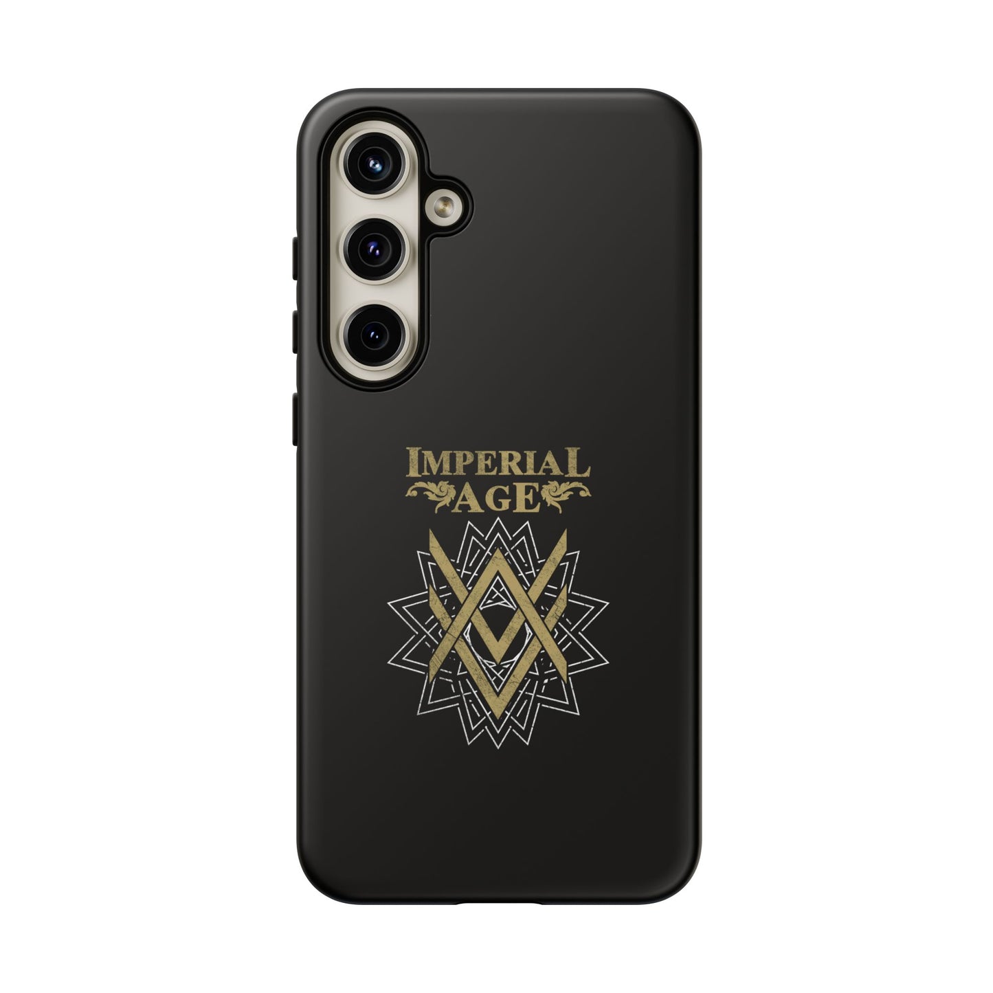 SUMMER COLLECTION - Tough Samsung Galaxy Case Black (Gold-White Print)