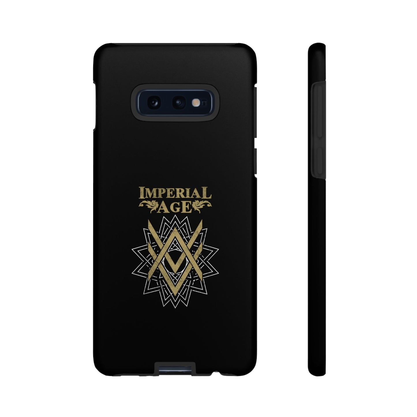 SUMMER COLLECTION - Tough Samsung Galaxy Case Black (Gold-White Print)
