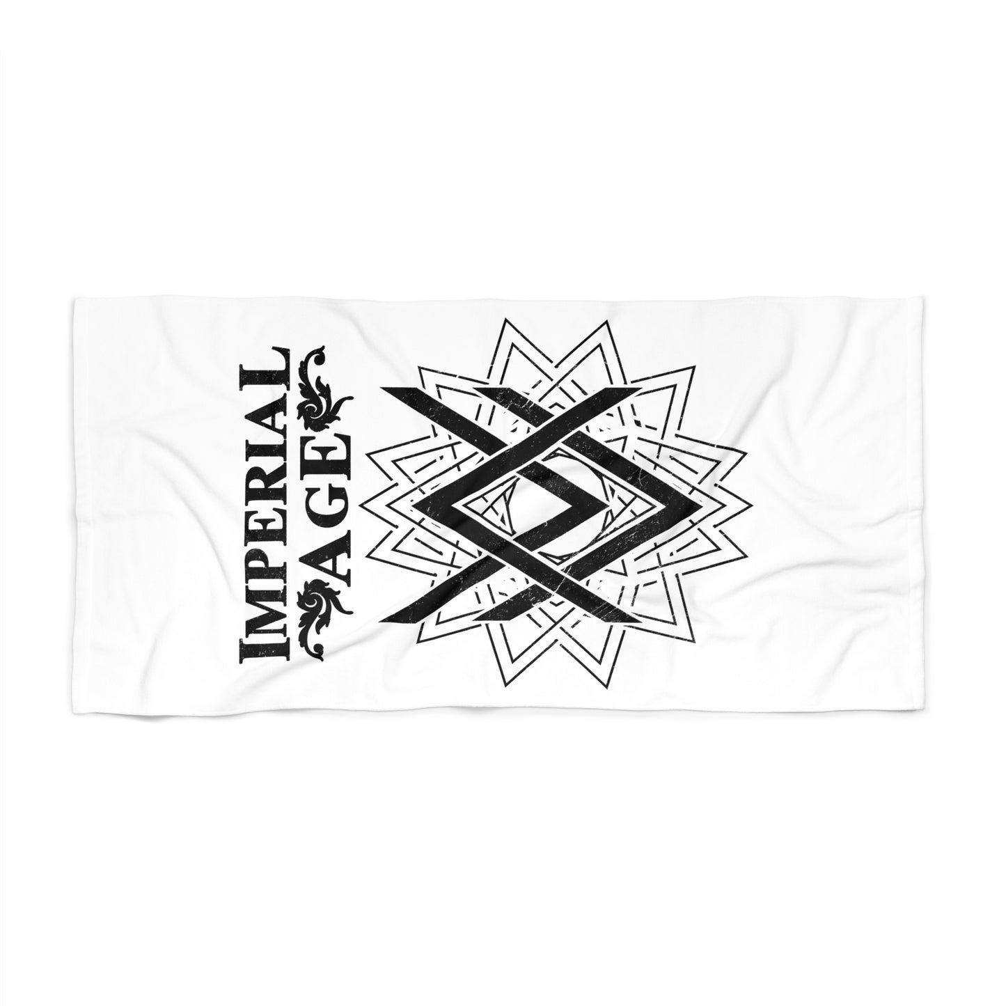 SUMMER COLLECTION - Beach Towel White (Black Print)