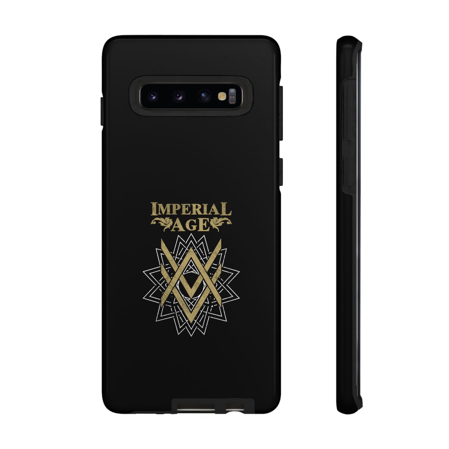 SUMMER COLLECTION - Tough Samsung Galaxy Case Black (Gold-White Print)