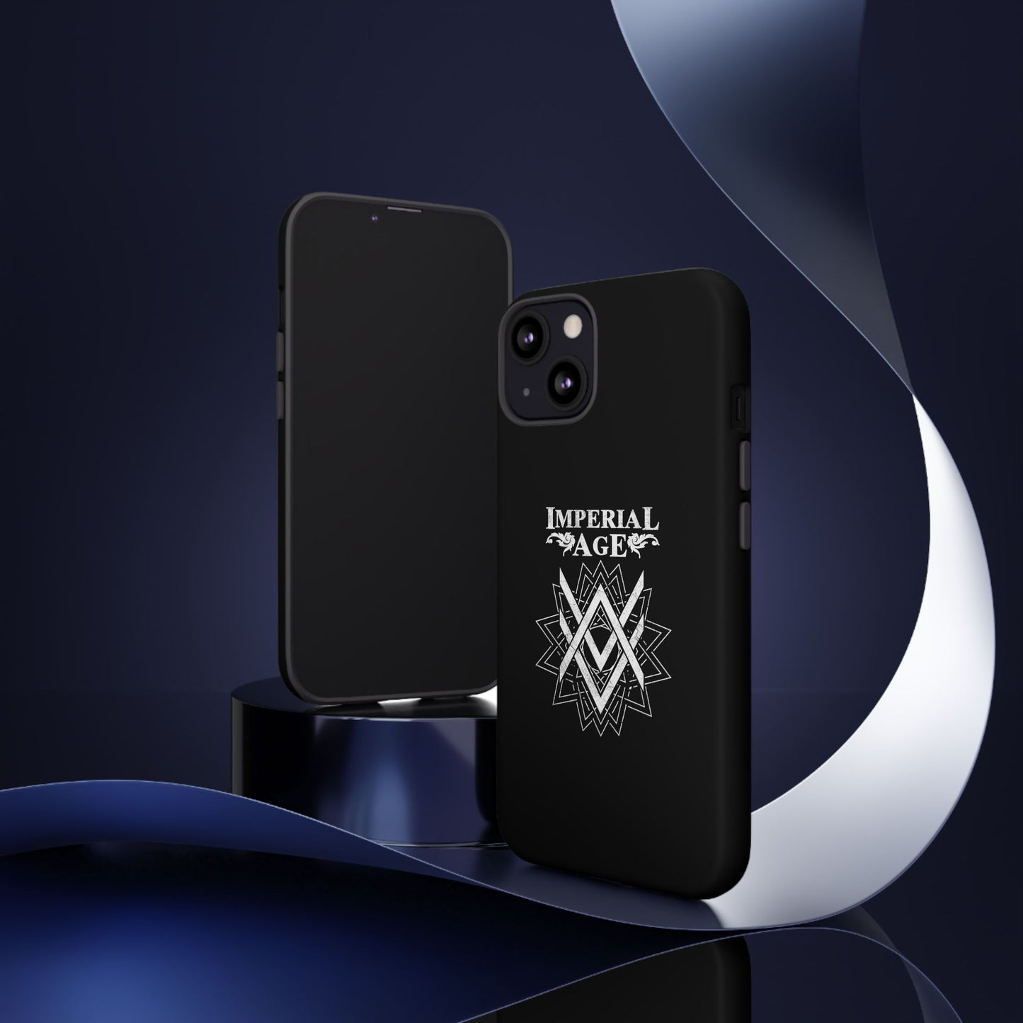 SUMMER COLLECTION - Tough iPhone Case Black (White Print)