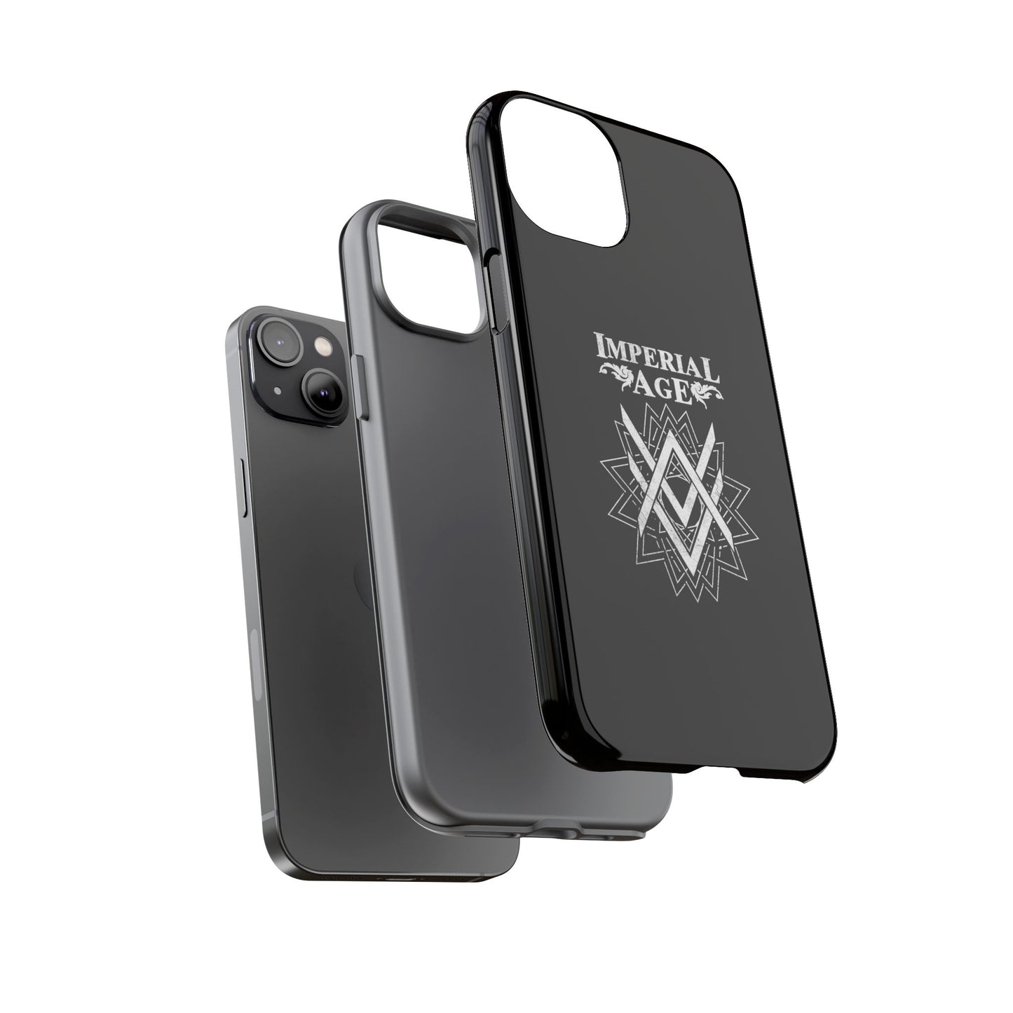 SUMMER COLLECTION - Tough iPhone Case Black (White Print)