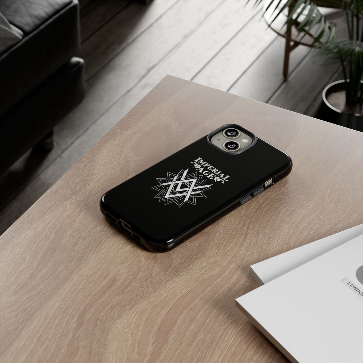 SUMMER COLLECTION - Tough iPhone Case Black (White Print)