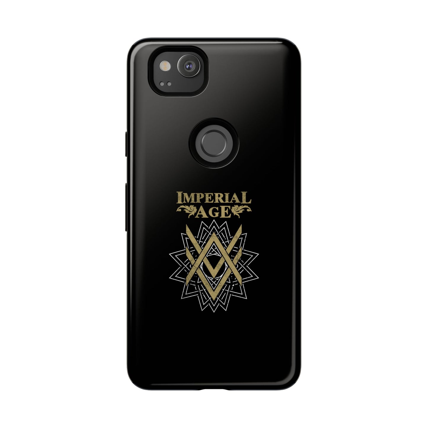 SUMMER COLLECTION - Tough Google Pixel Case Black (Gold-White Print)