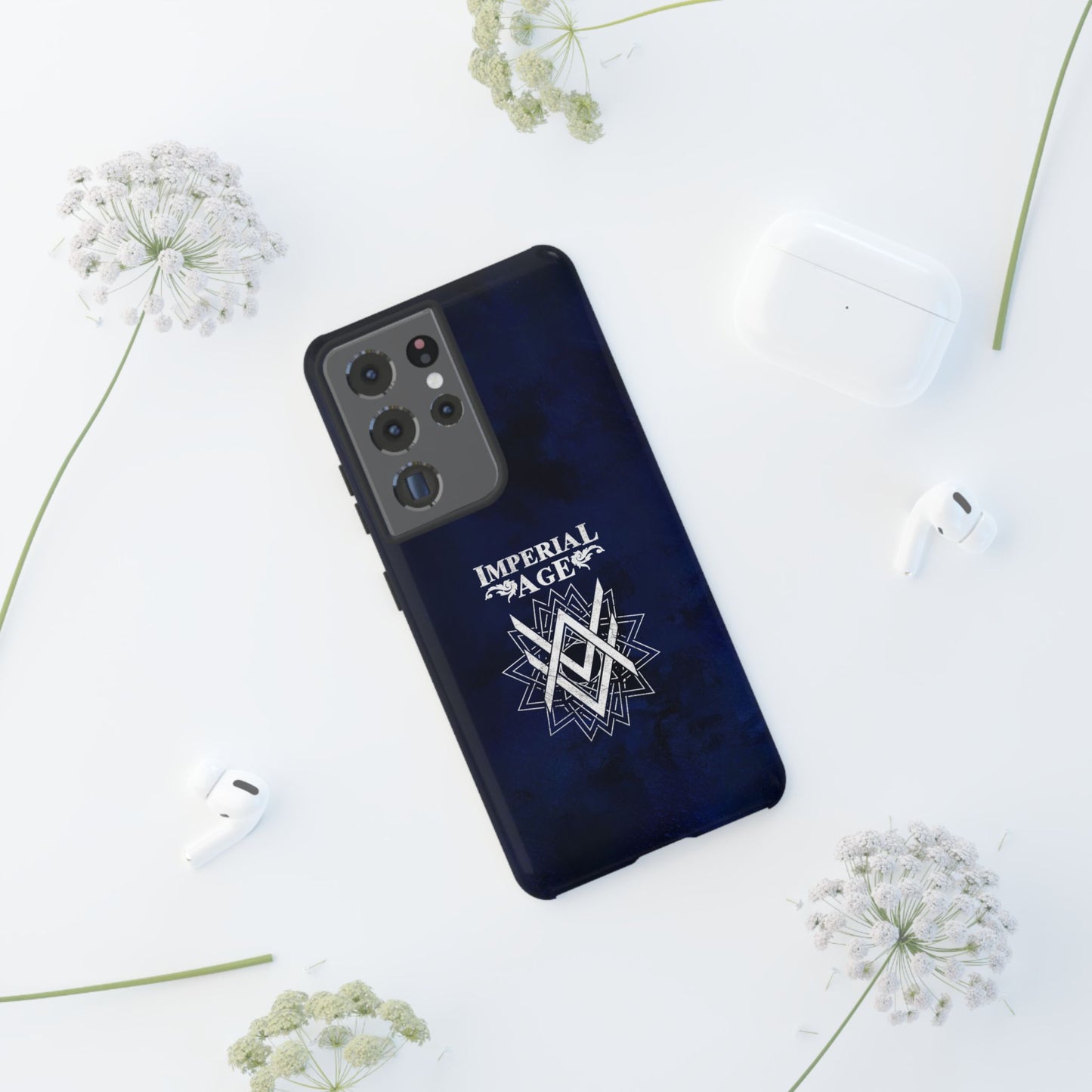 SUMMER COLLECTION - Tough Samsung Galaxy Case Navy (White Print)