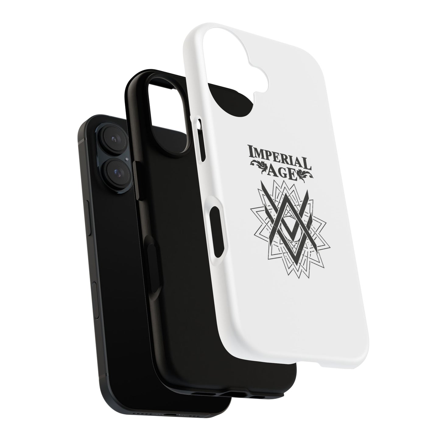 SUMMER COLLECTION - Tough iPhone Case White (Black Print)