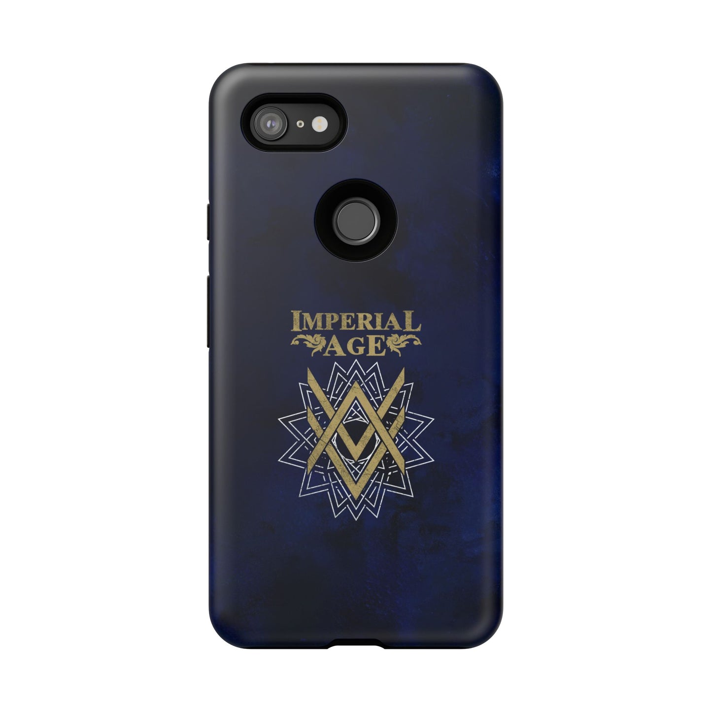 SUMMER COLLECTION - Tough Google Pixel Case Navy (Gold-White Print)