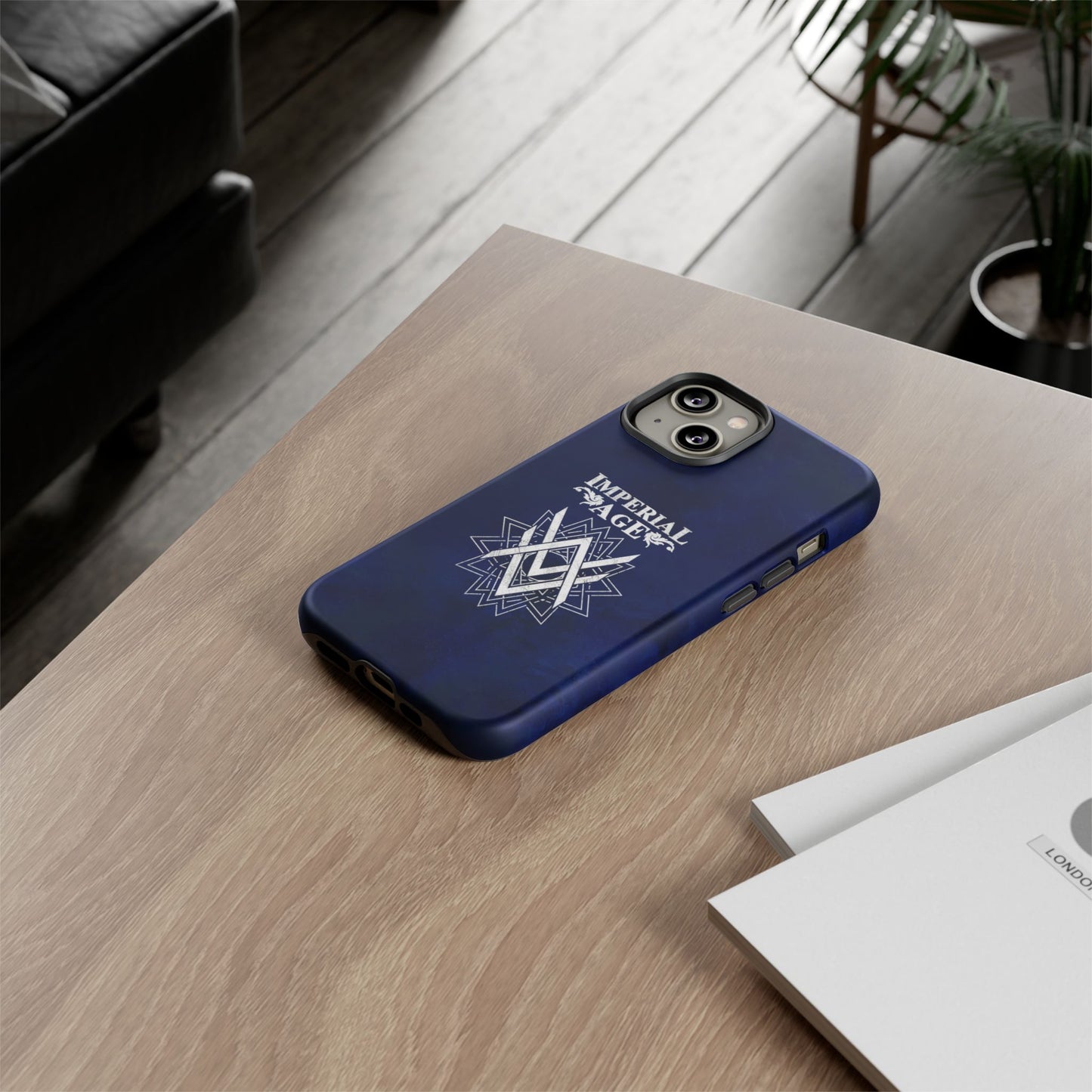 SUMMER COLLECTION - Tough iPhone Case Navy (White Print)