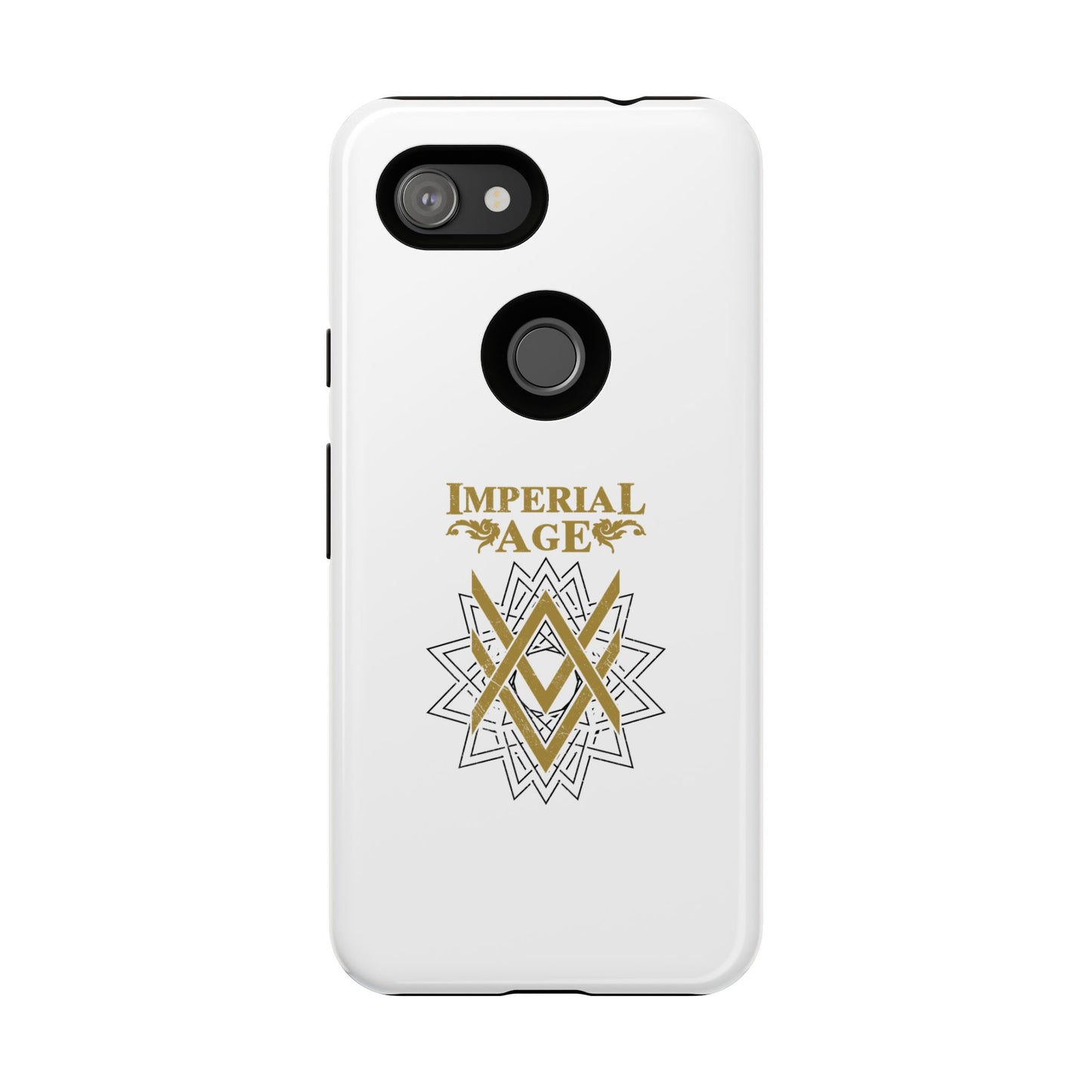 SUMMER COLLECTION - Tough Google Pixel Case White (Gold-White Print)