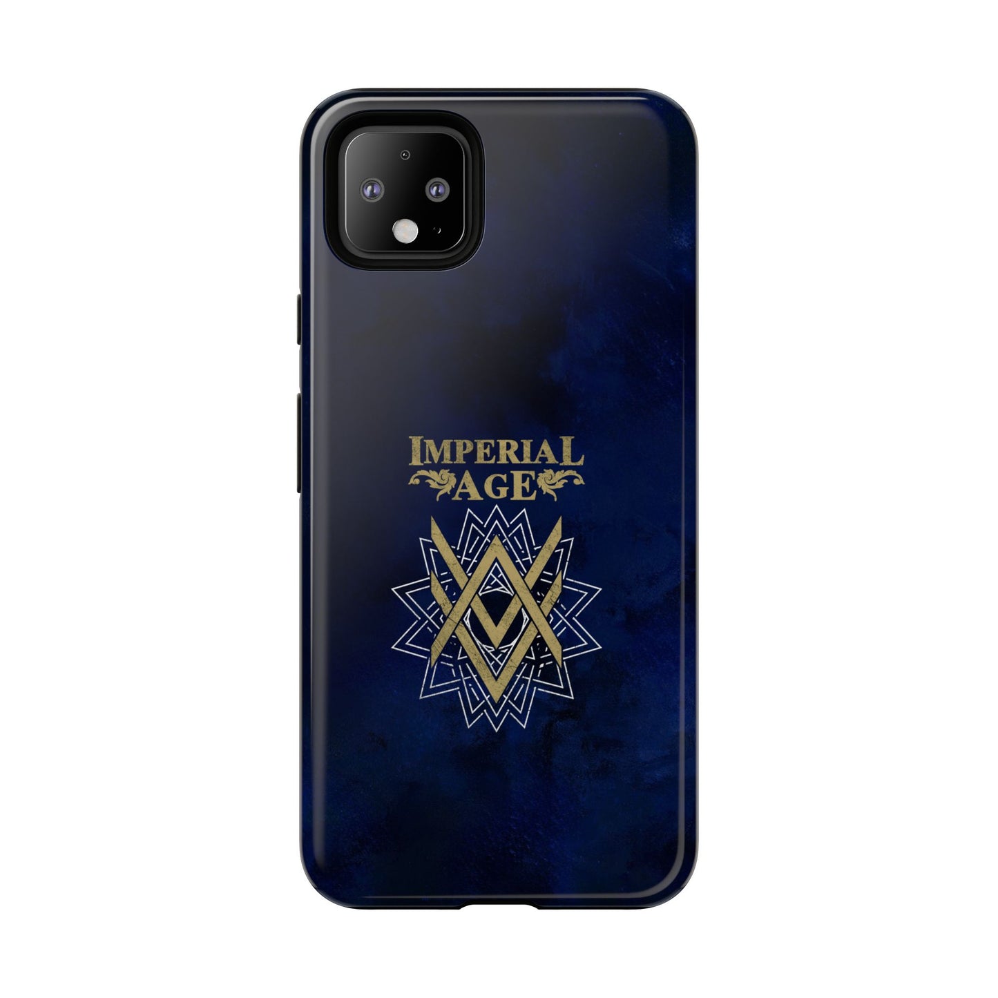 SUMMER COLLECTION - Tough Google Pixel Case Navy (Gold-White Print)