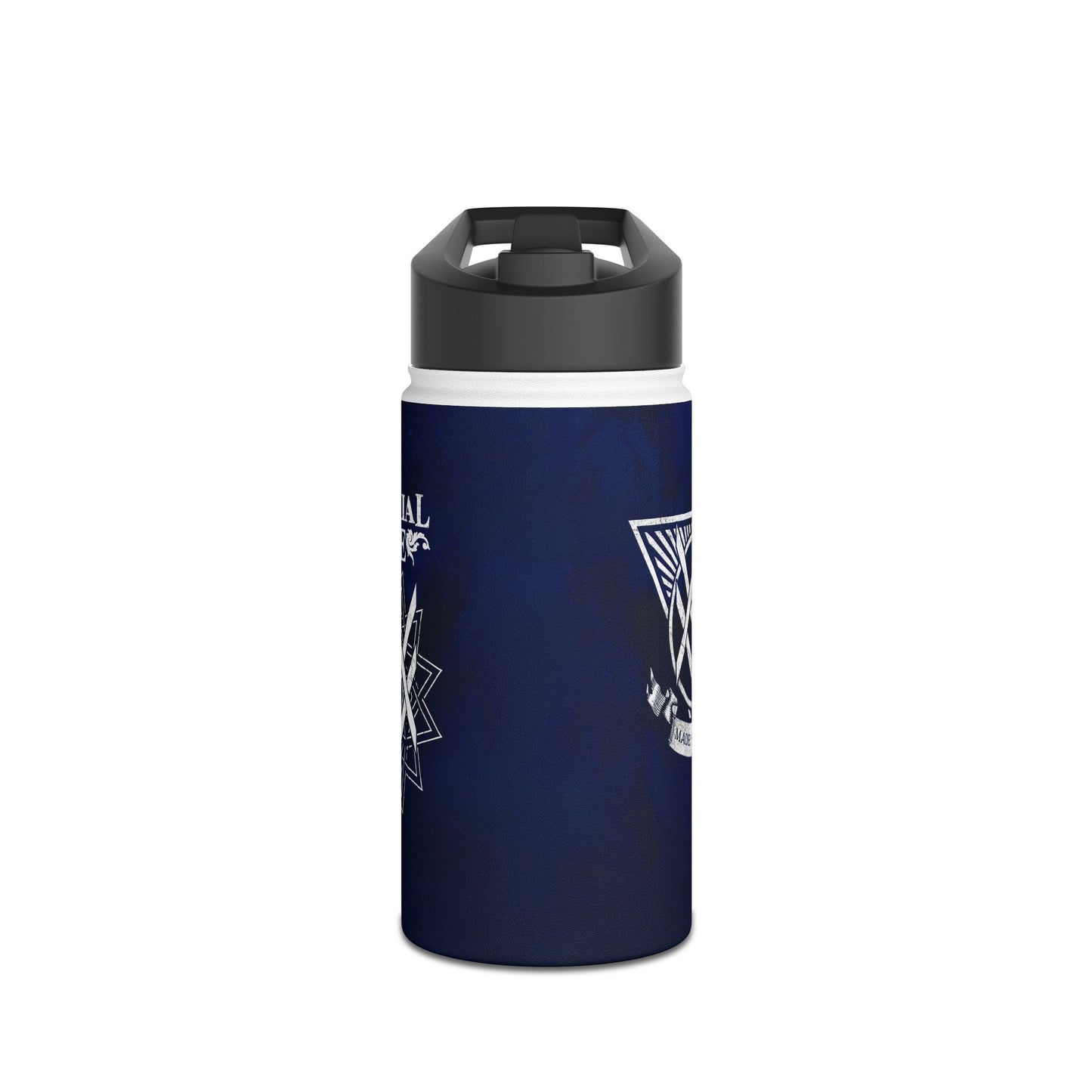 SUMMER COLLECTION - Steel Water Bottle navy (White Print)
