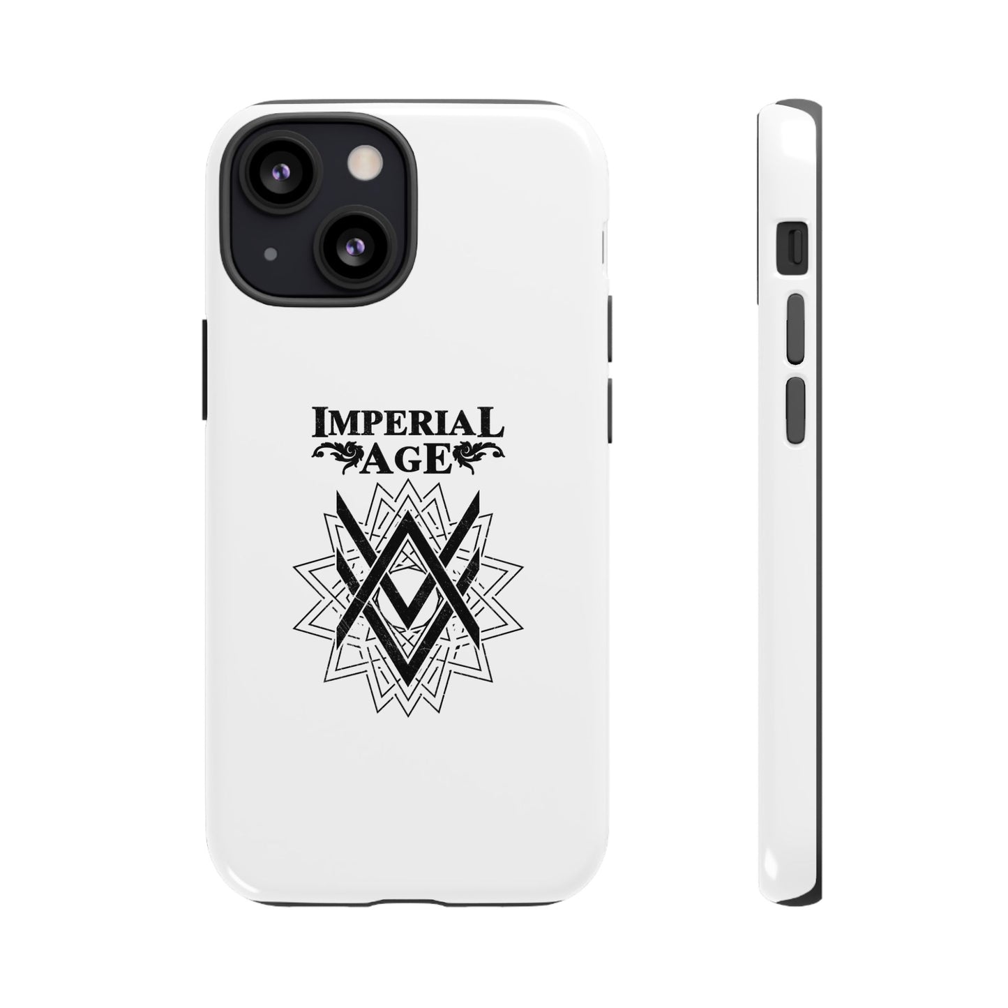 SUMMER COLLECTION - Tough iPhone Case White (Black Print)
