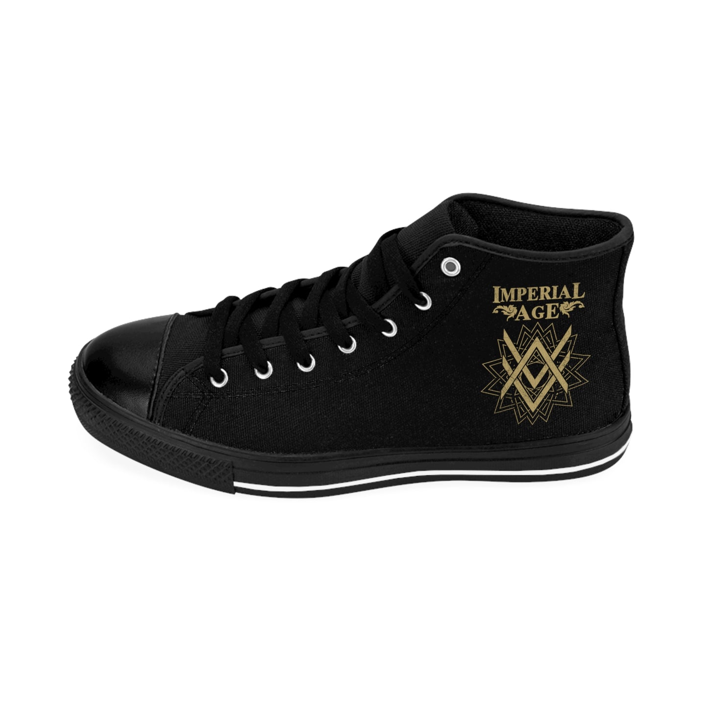 SUMMER COLLECTION - Women's Sneakers Black (Gold Print)