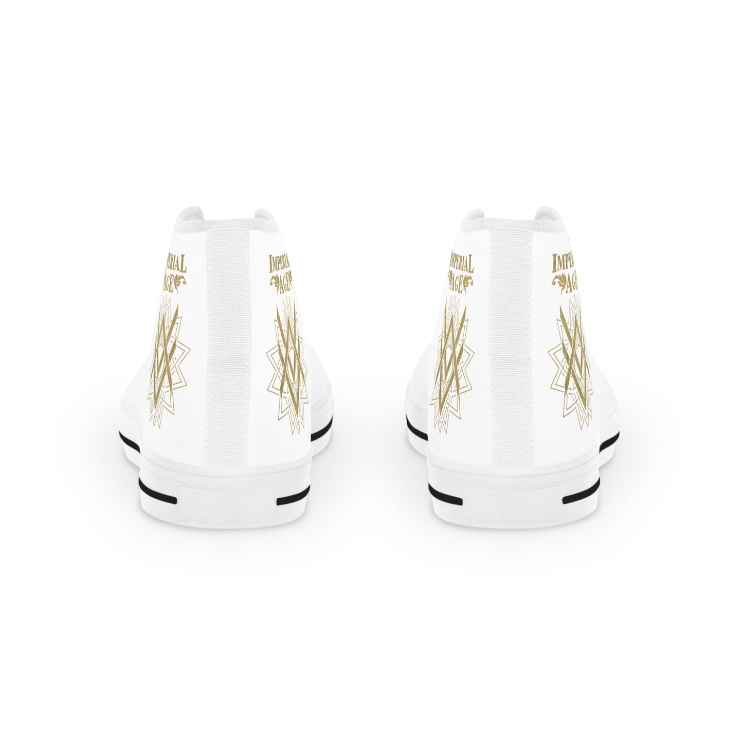 SUMMER COLLECTION - Men's Sneakers White (Gold Print)