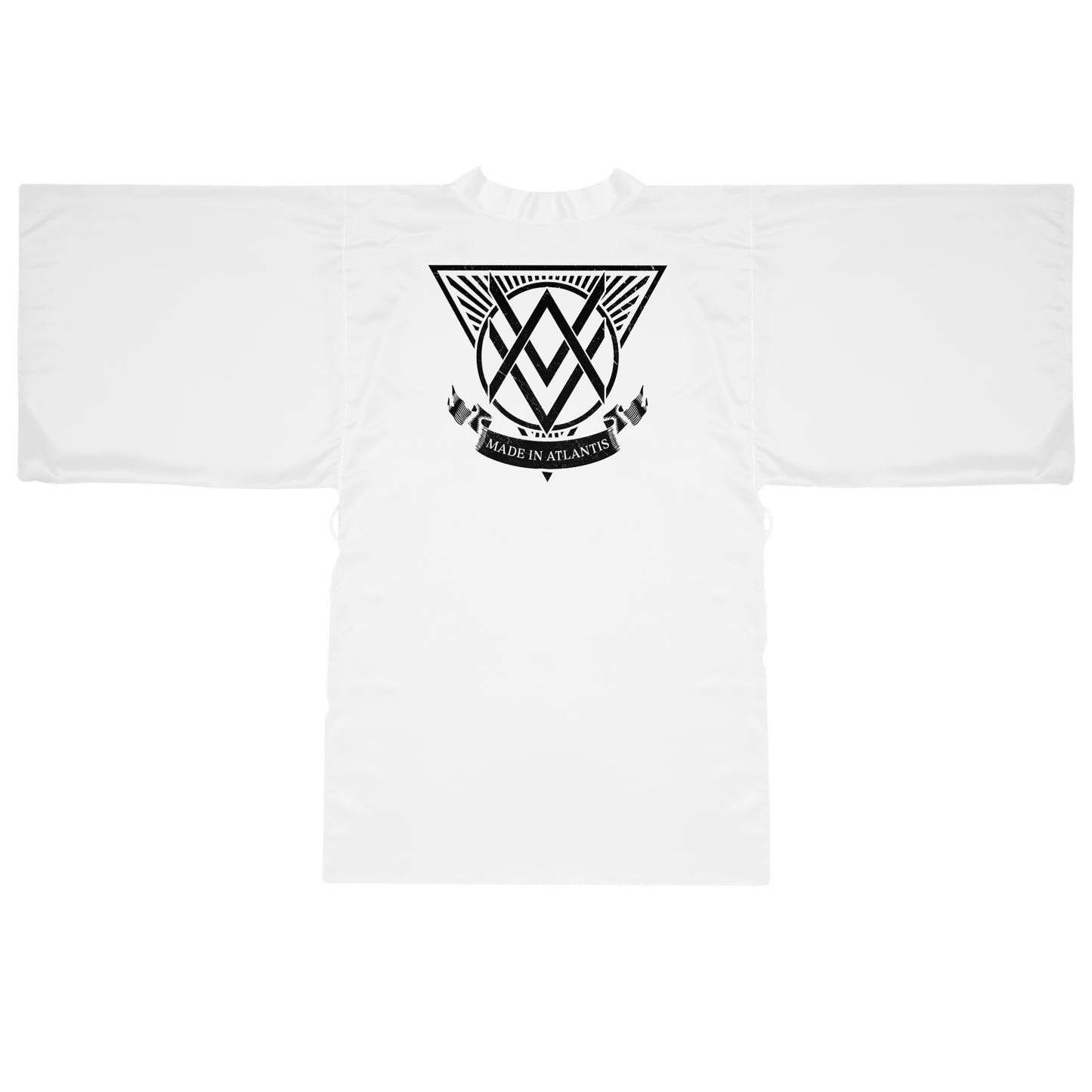 SUMMER COLLECTION - Women's Robe White (Black Print)