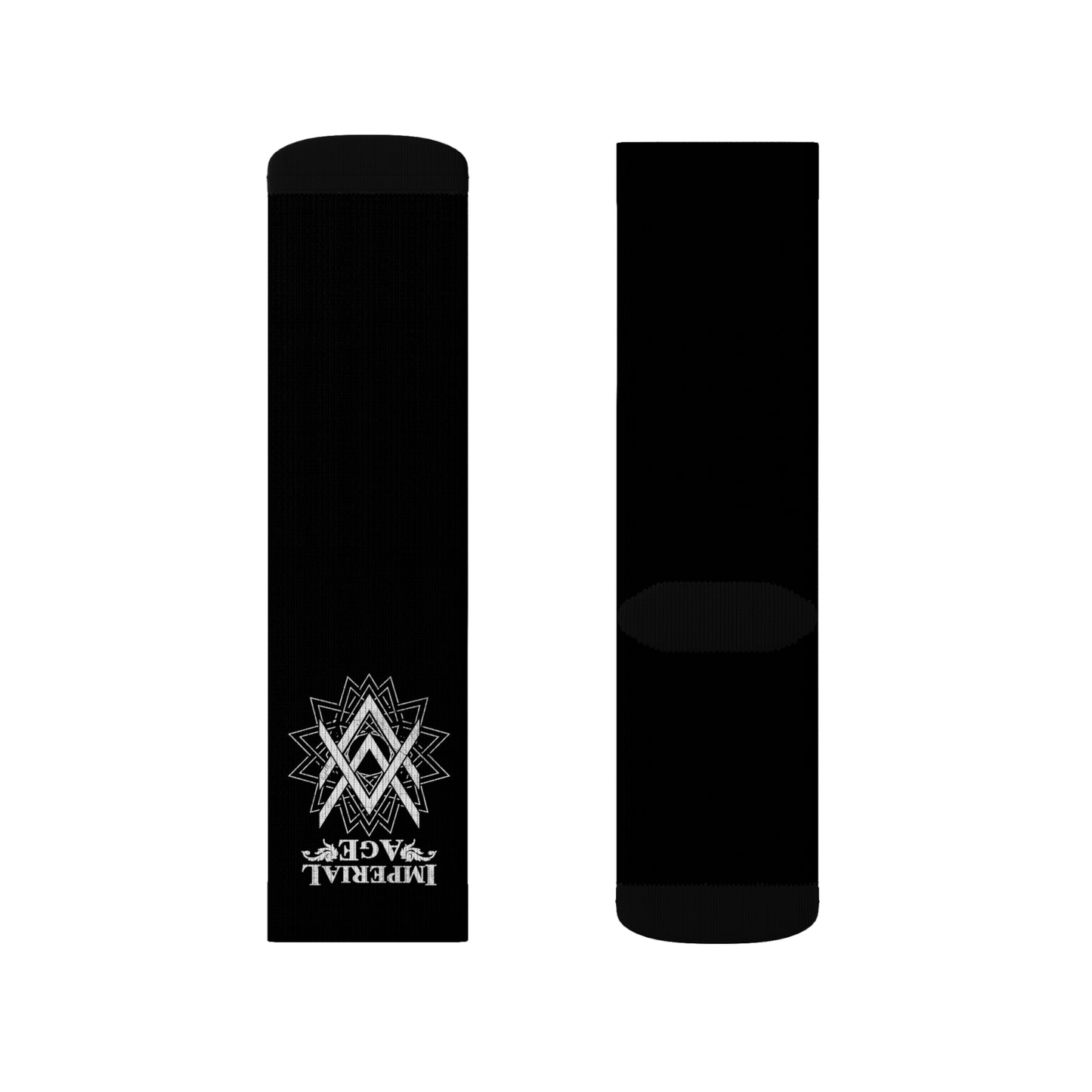 SUMMER COLLECTION - Black Socks (White Print)