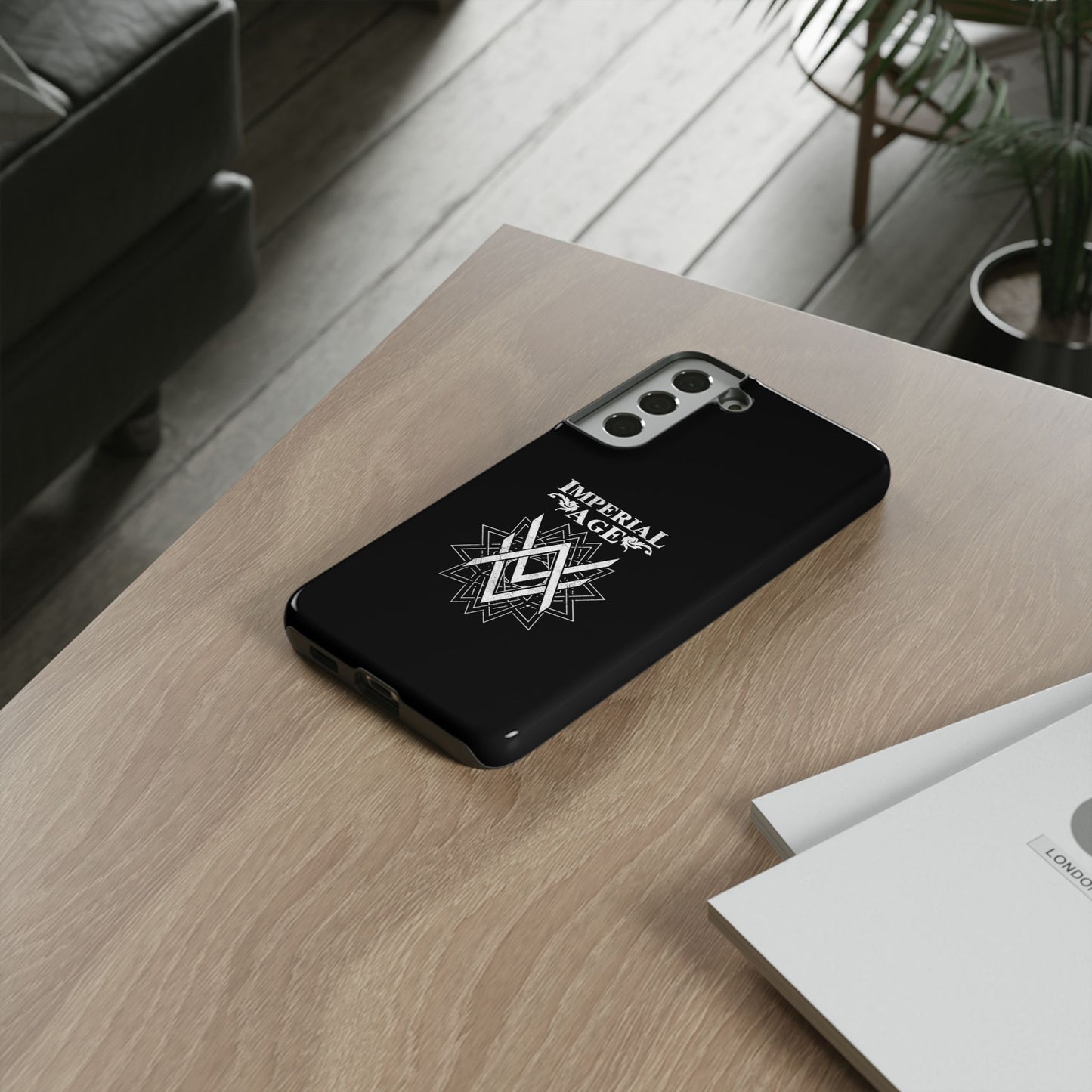 SUMMER COLLECTION - Tough Samsung Galaxy Case Black (White Print)