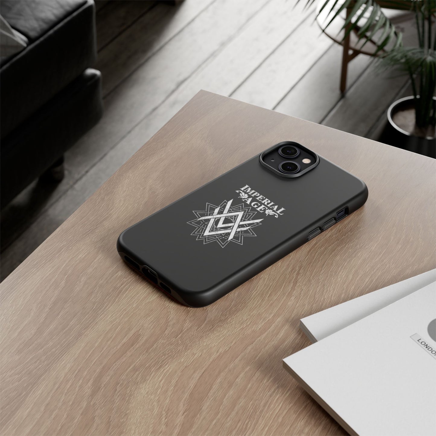 SUMMER COLLECTION - Tough iPhone Case Black (White Print)