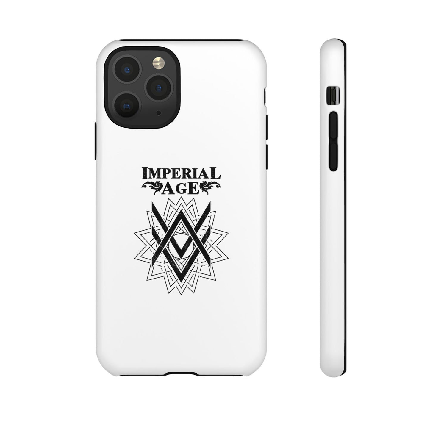 SUMMER COLLECTION - Tough iPhone Case White (Black Print)