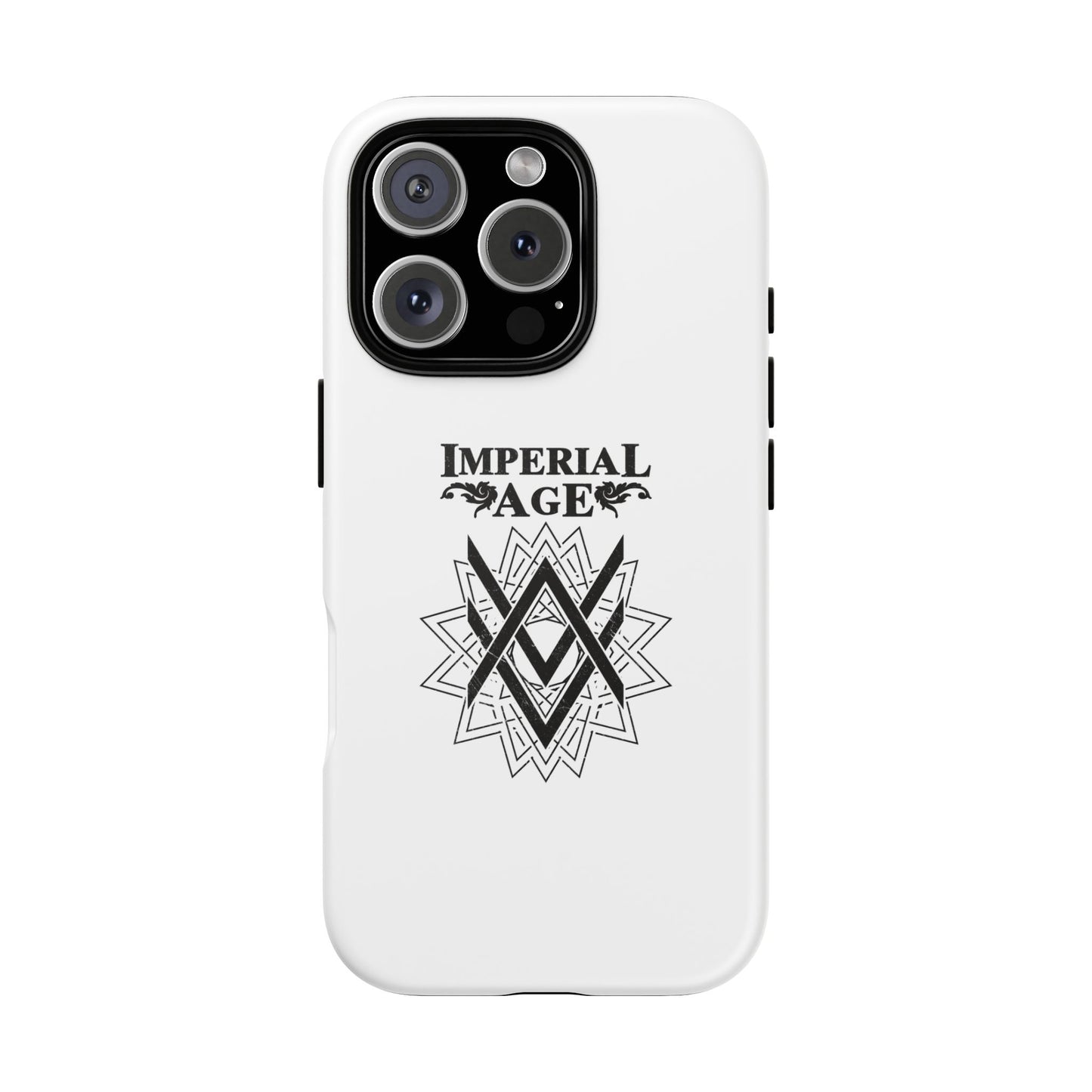 SUMMER COLLECTION - Tough iPhone Case White (Black Print)