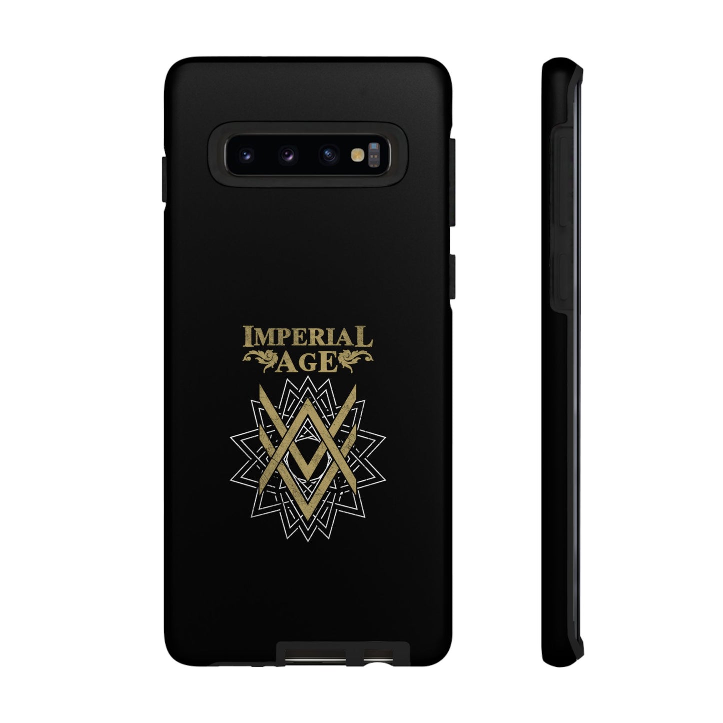 SUMMER COLLECTION - Tough Samsung Galaxy Case Black (Gold-White Print)