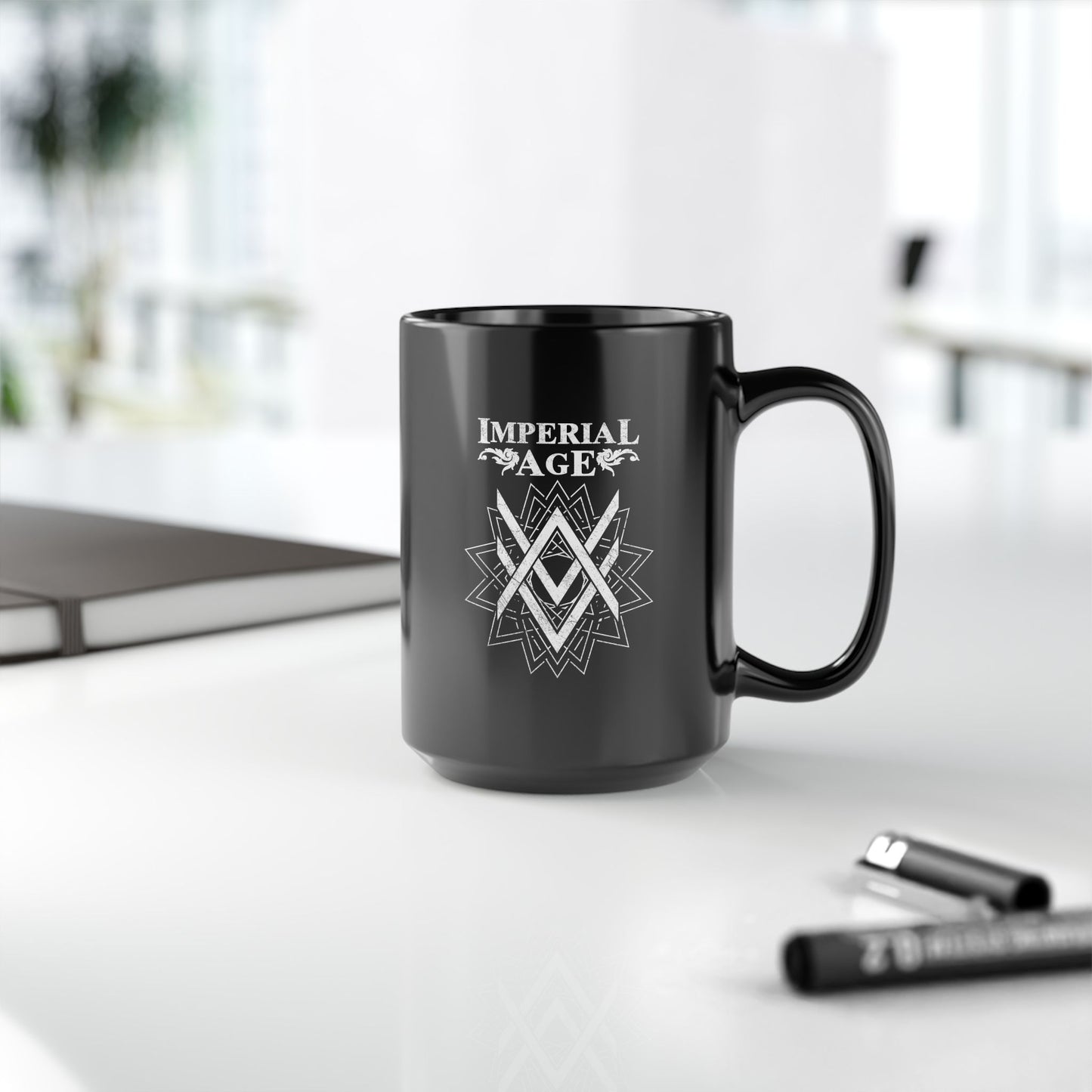 SUMMER COLLECTION - Mug 0.44l Black (White Print)