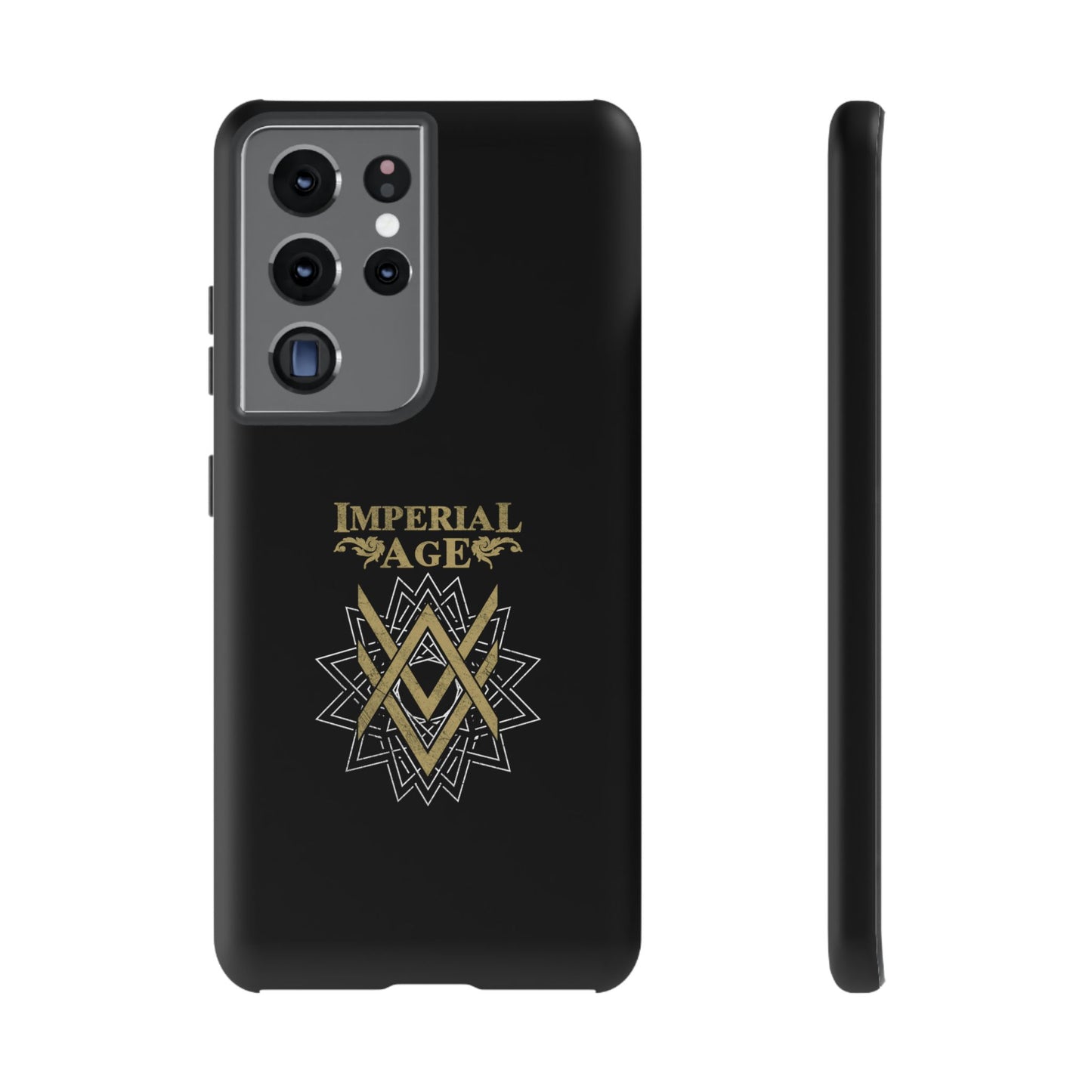SUMMER COLLECTION - Tough Samsung Galaxy Case Black (Gold-White Print)