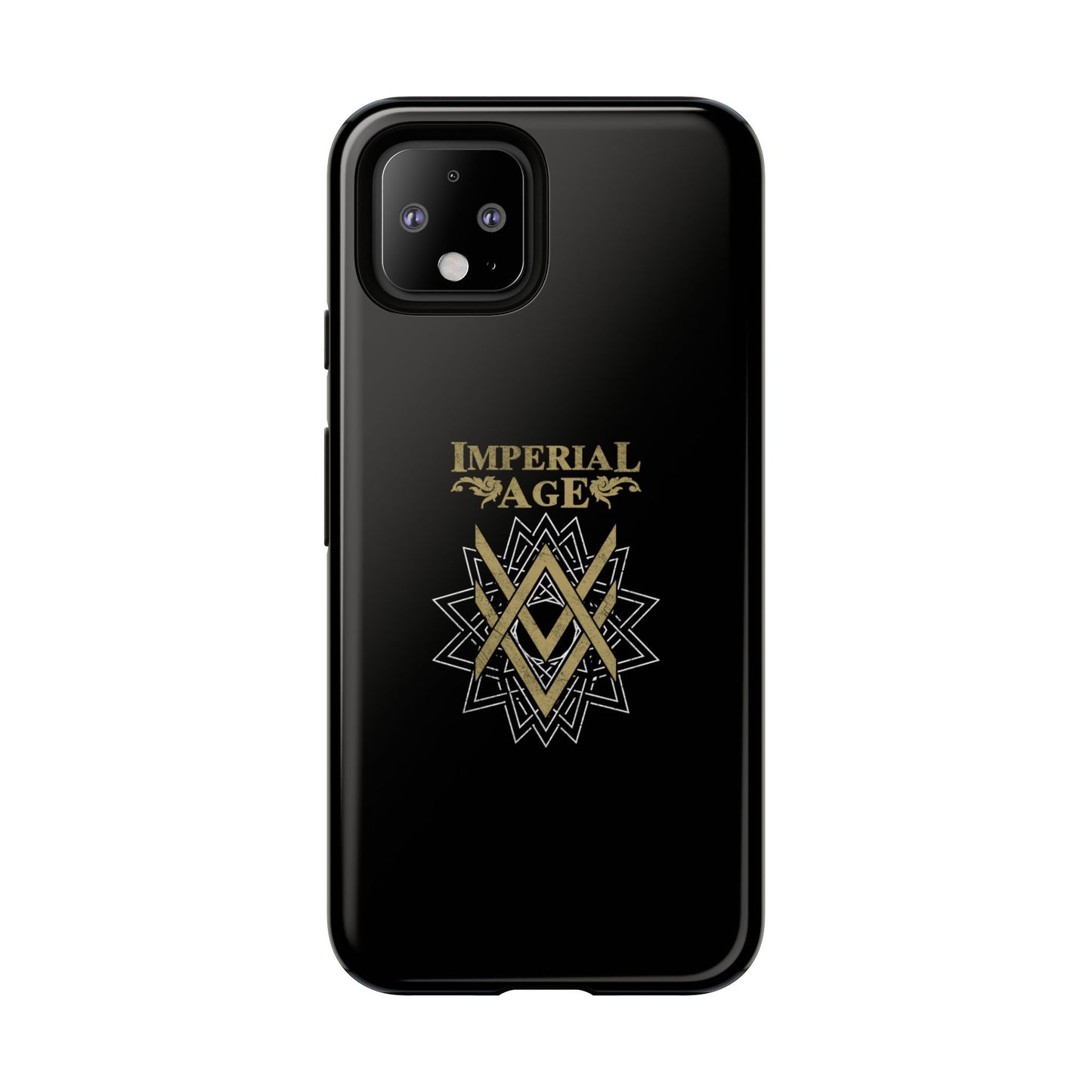 SUMMER COLLECTION - Tough Google Pixel Case Black (Gold-White Print)