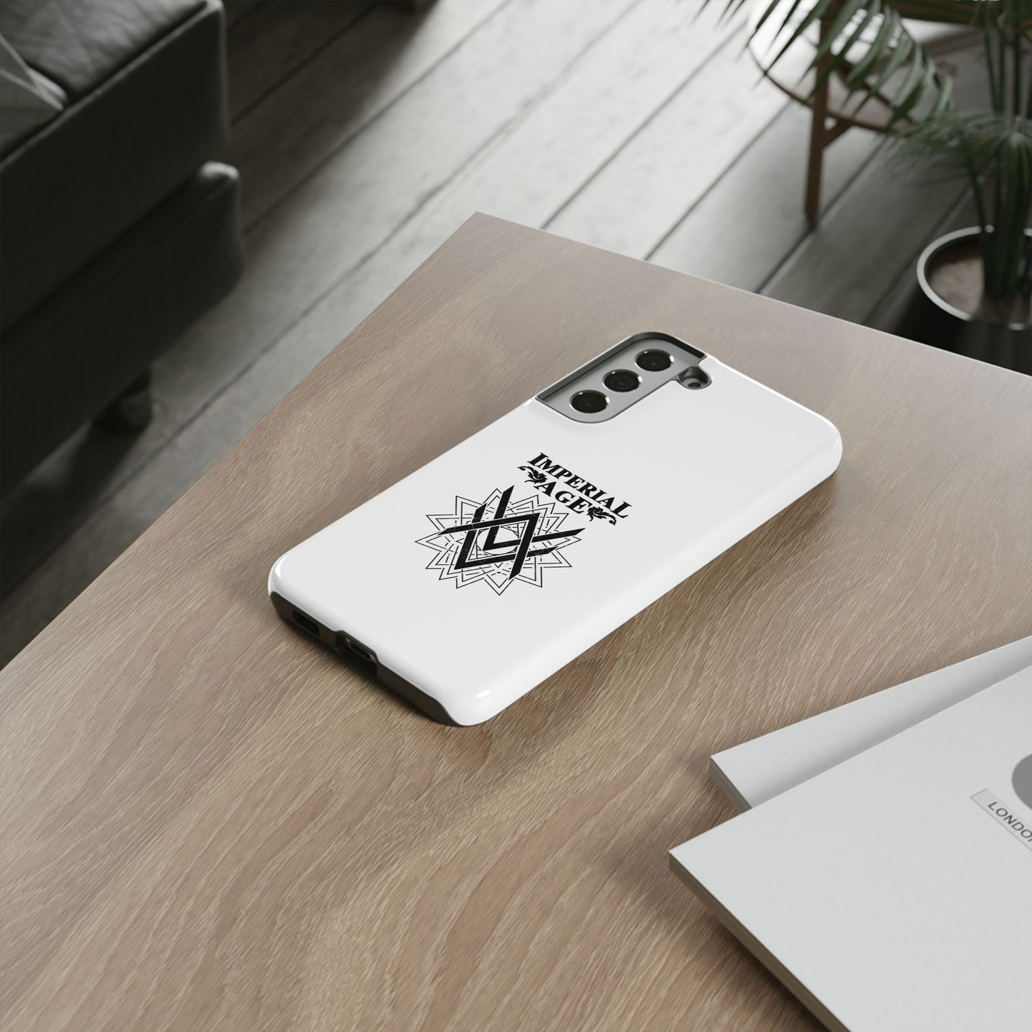 SUMMER COLLECTION - Tough Samsung Galaxy Case White (Black Print)