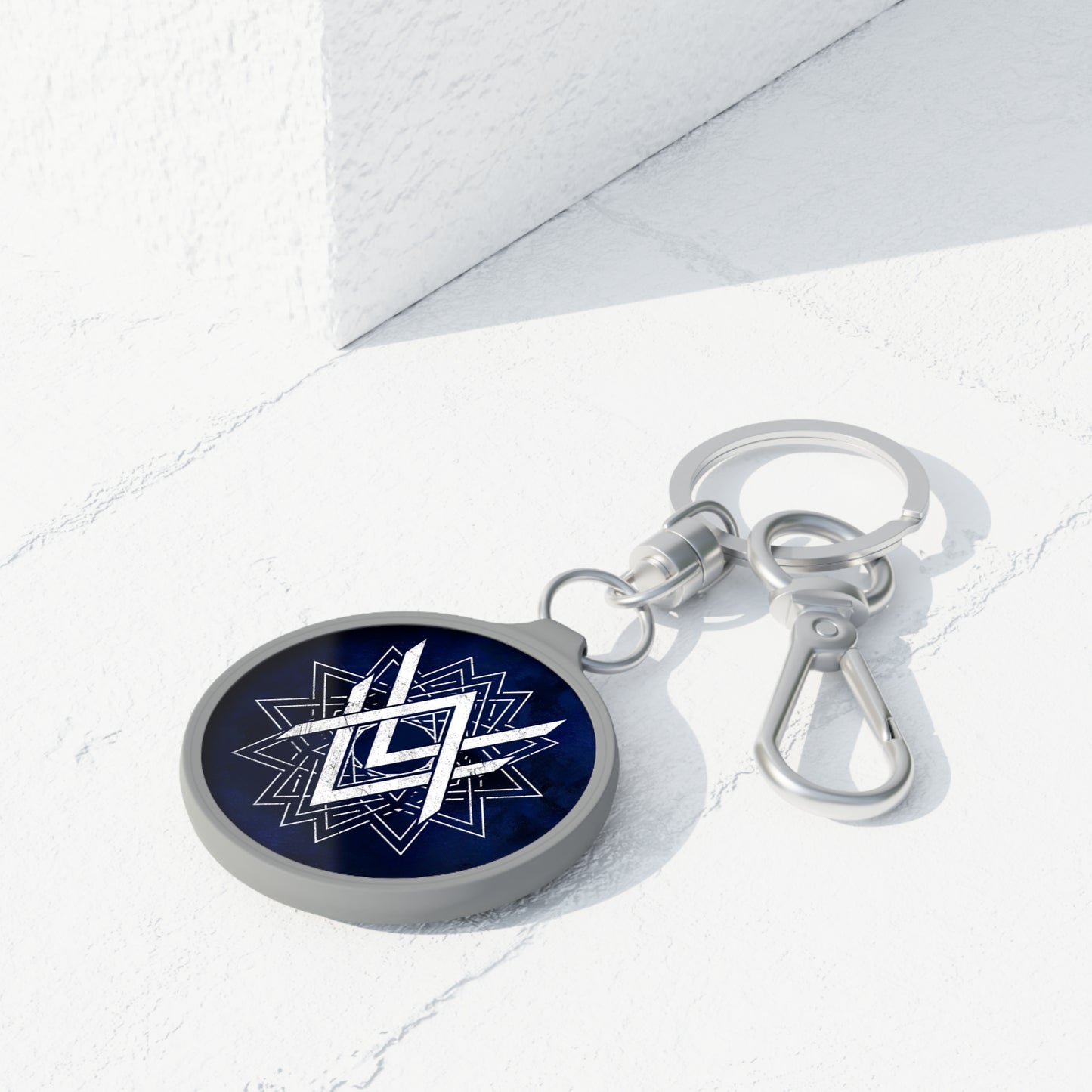 SUMMER COLLECTION - Keyring Tag Navy (White Print)