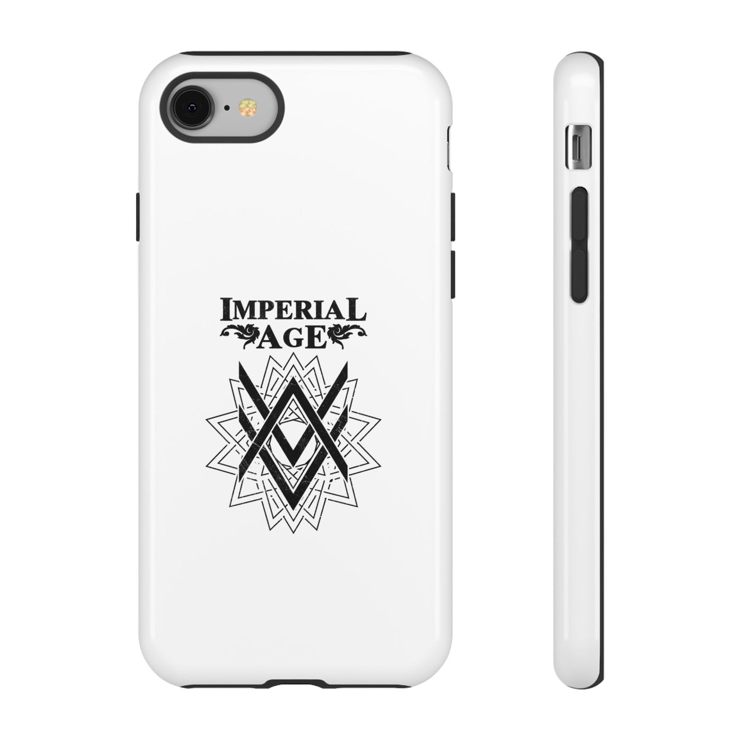 SUMMER COLLECTION - Tough iPhone Case White (Black Print)